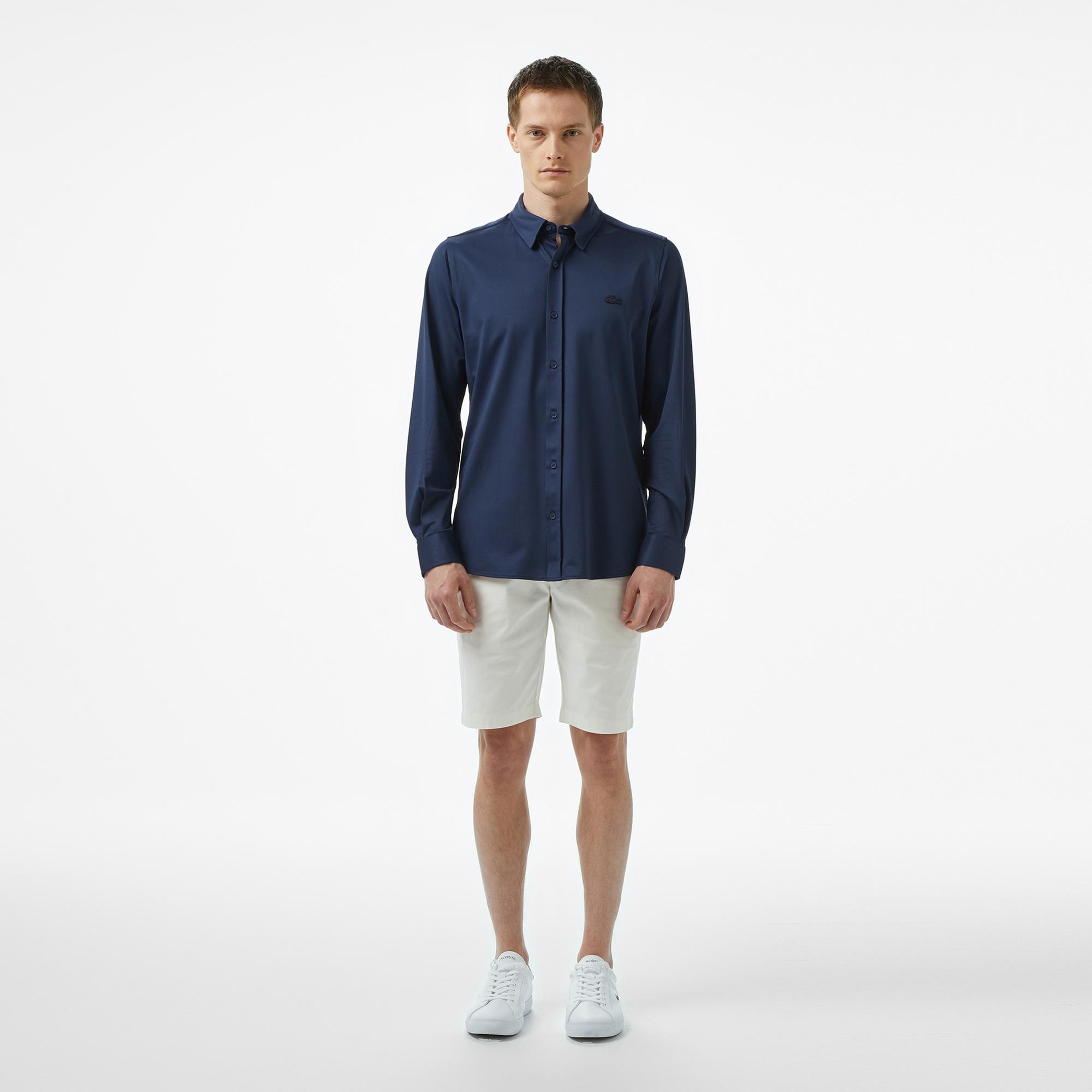 Erkek Slim Fit Lacivert Gömlek