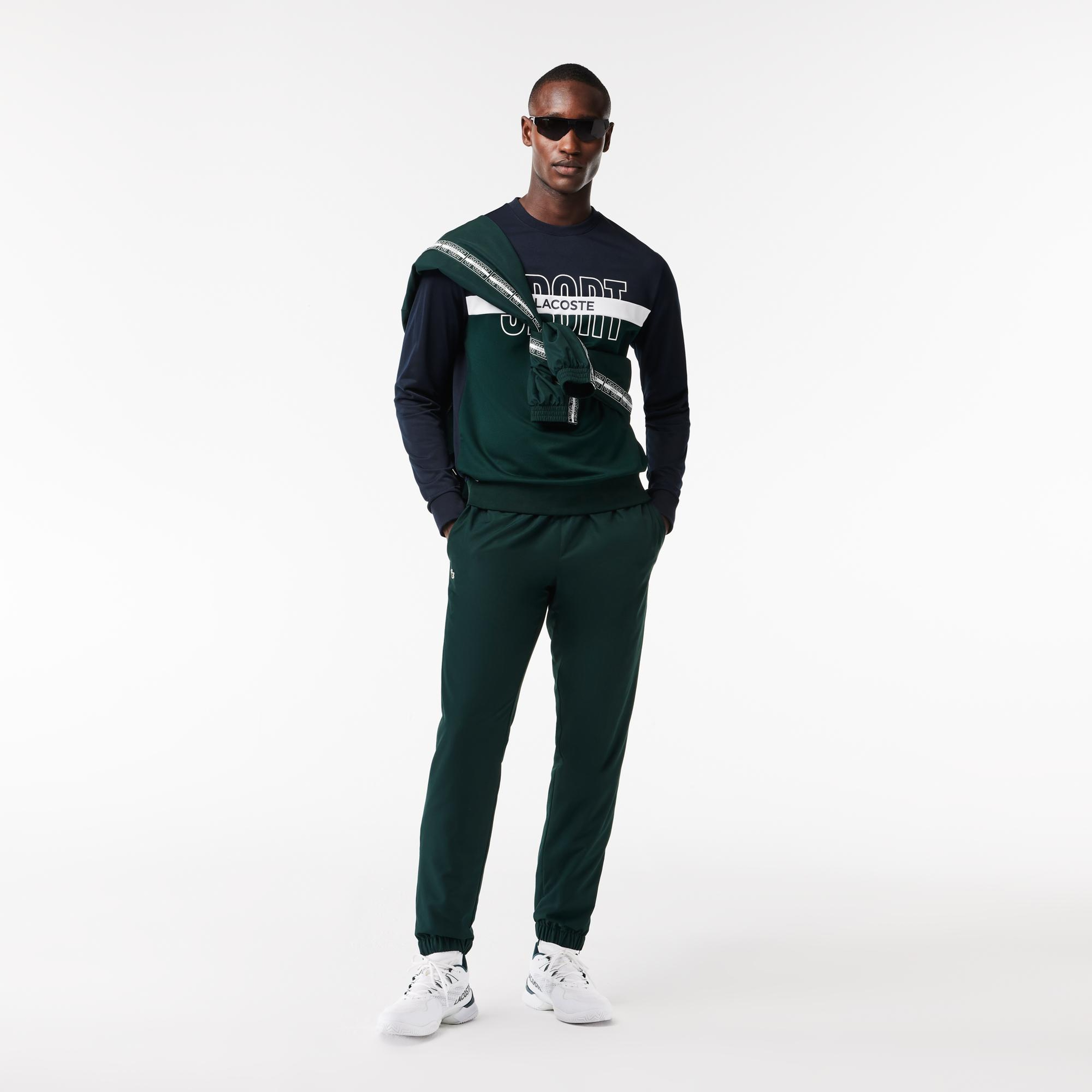 SPORT Erkek Classic Fit Bisiklet Yaka Baskılı Lacivert Sweatshirt