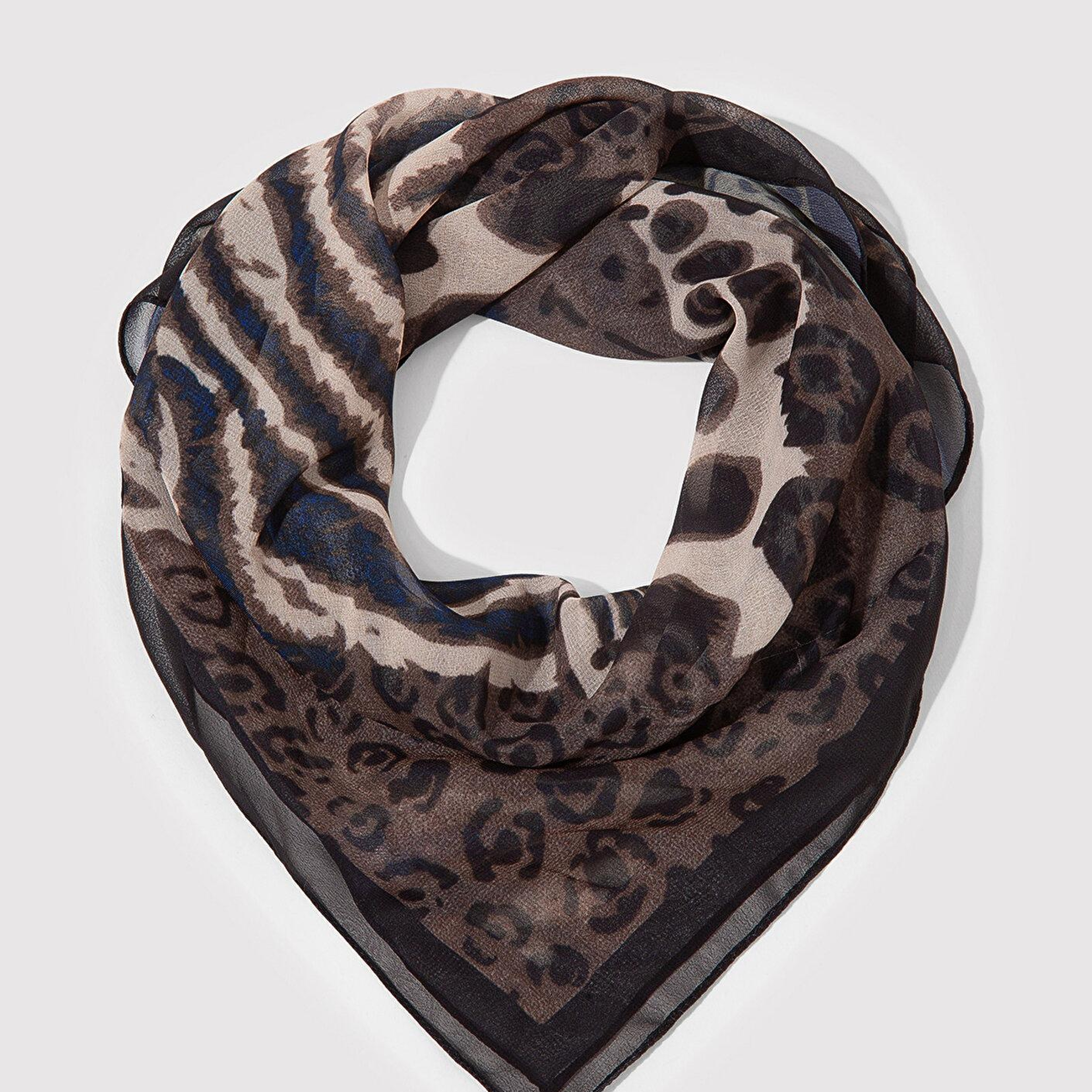 Mavi Leopar Desenli Bandana 1913415-25818