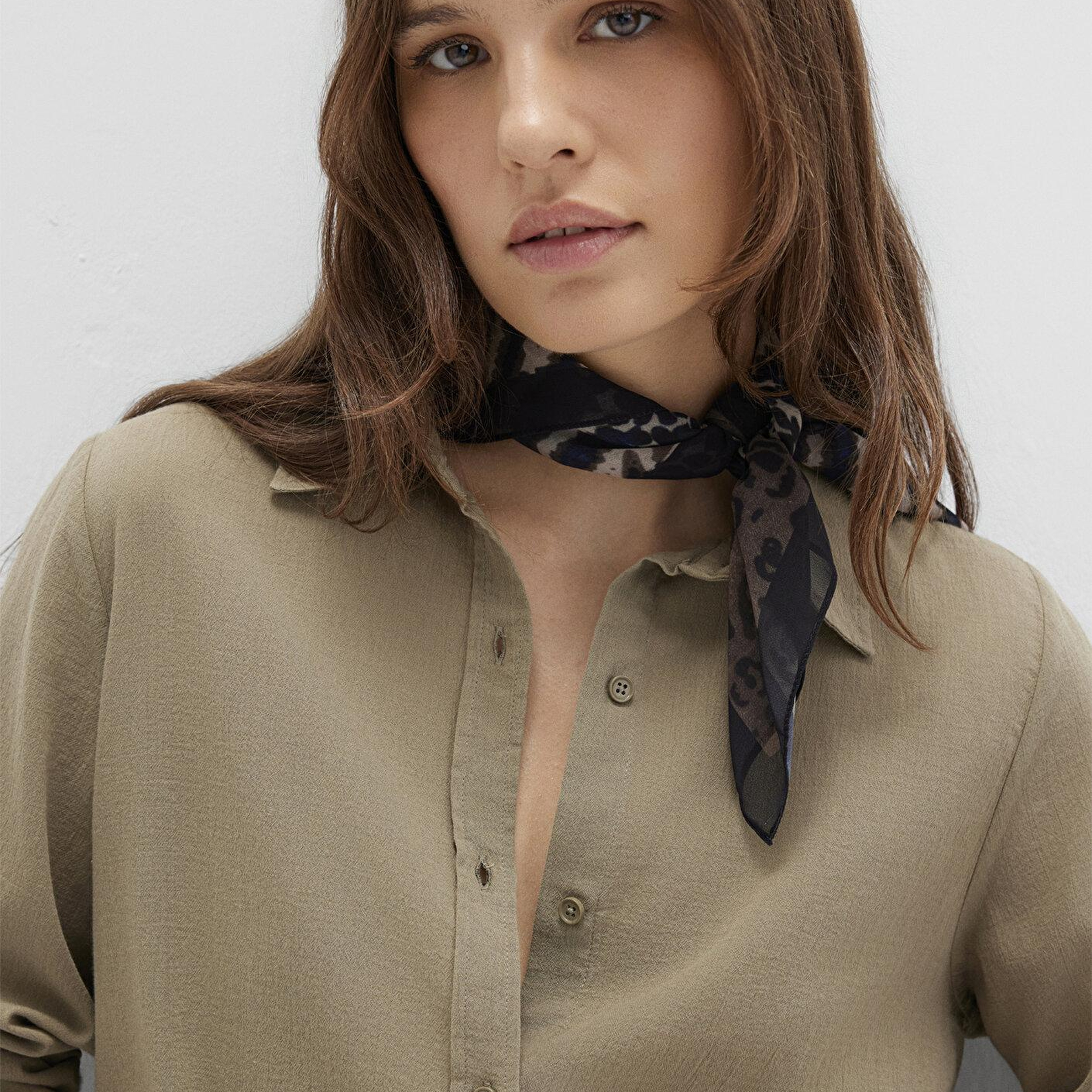 Mavi Leopar Desenli Bandana 1913415-25818
