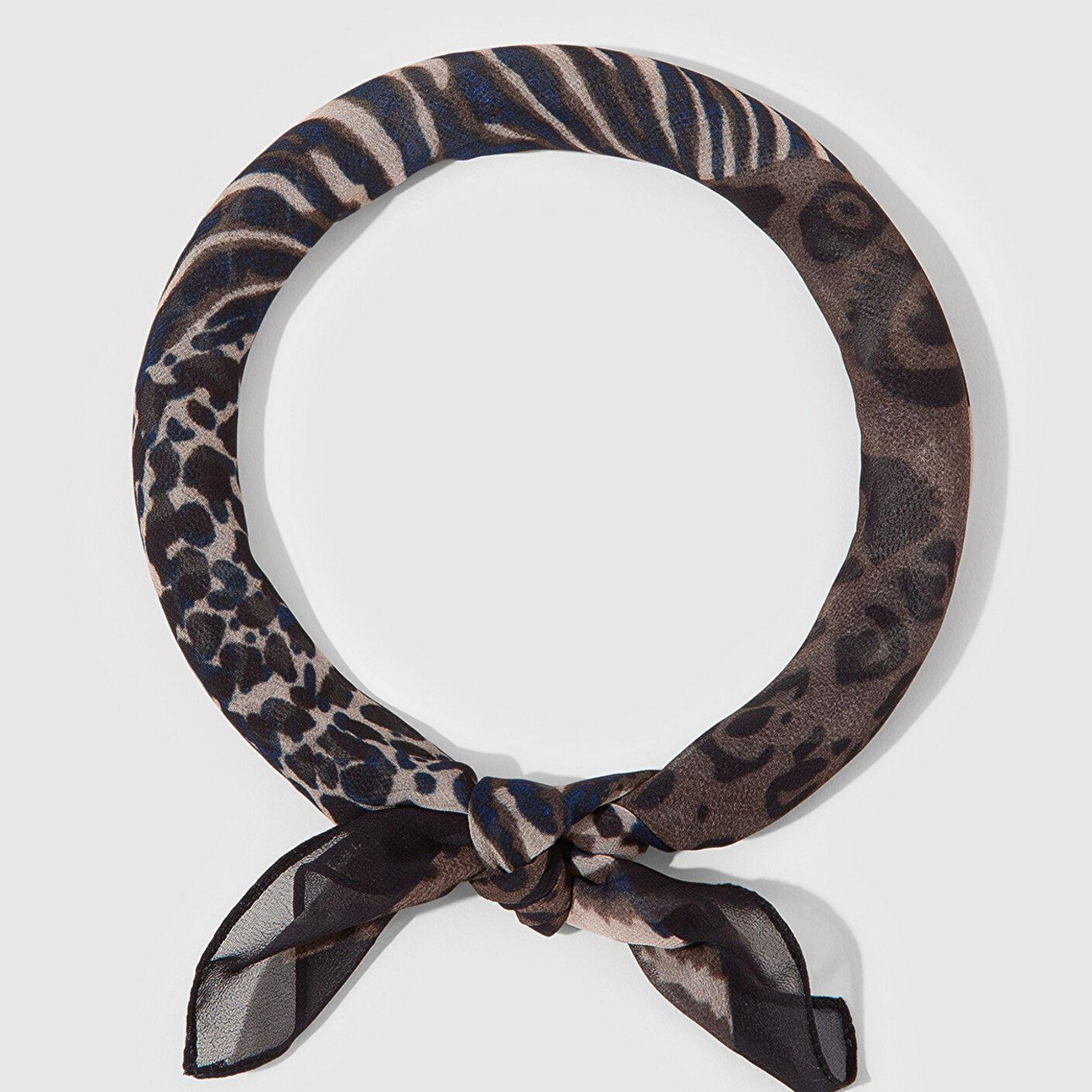 Mavi Leopar Desenli Bandana 1913415-25818