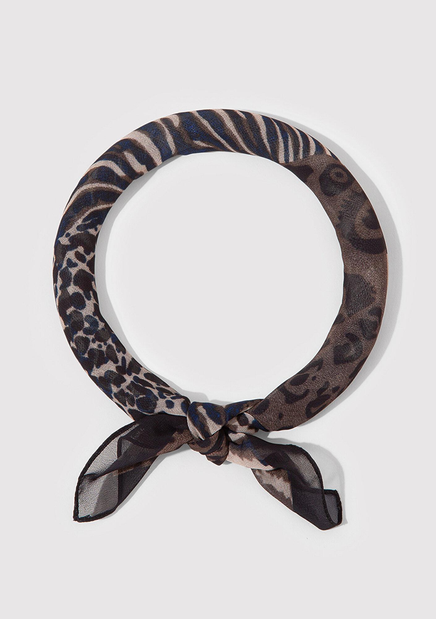 Mavi Leopar Desenli Bandana 1913415-25818