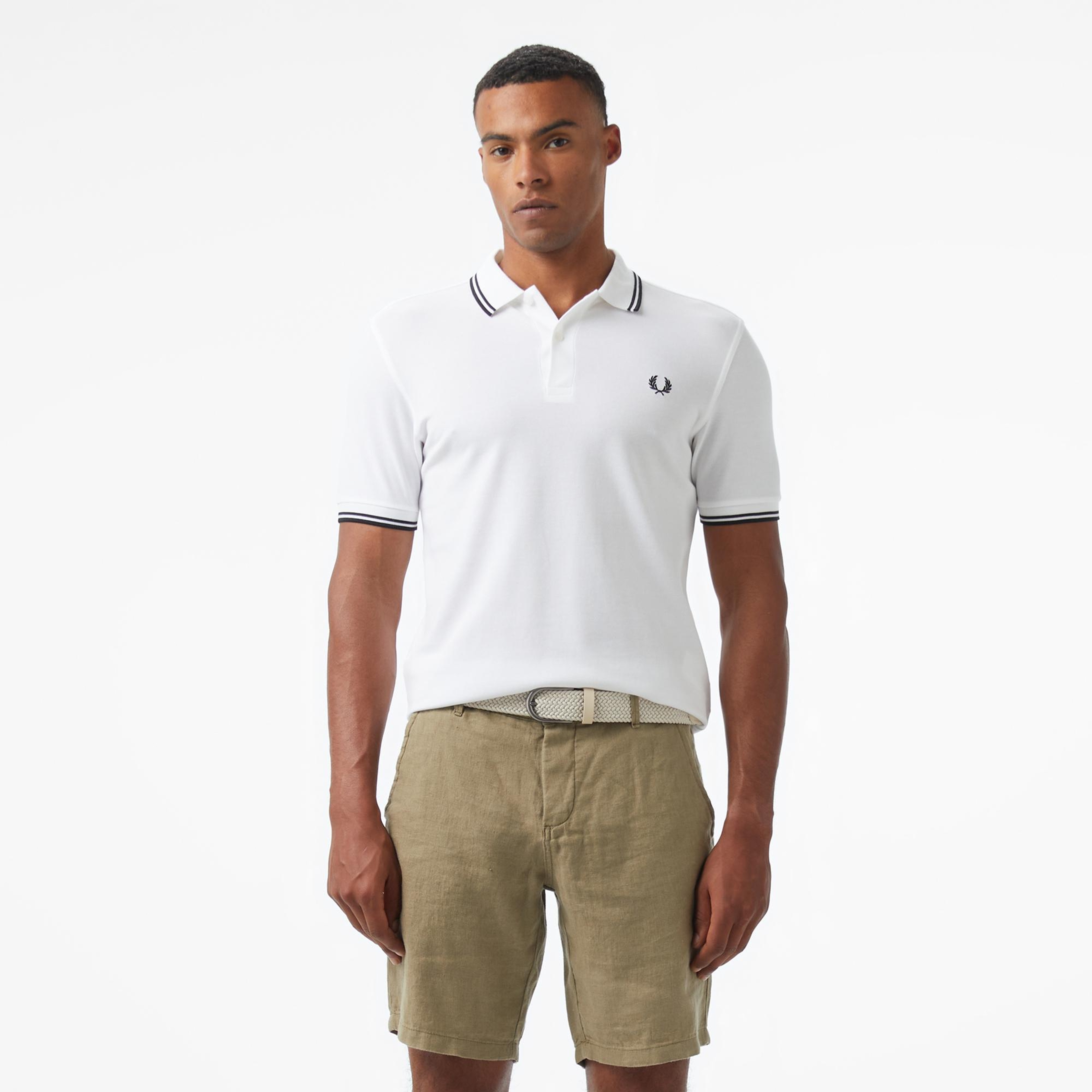 Fred Perry The Twin Tipped Erkek Beyaz Polo