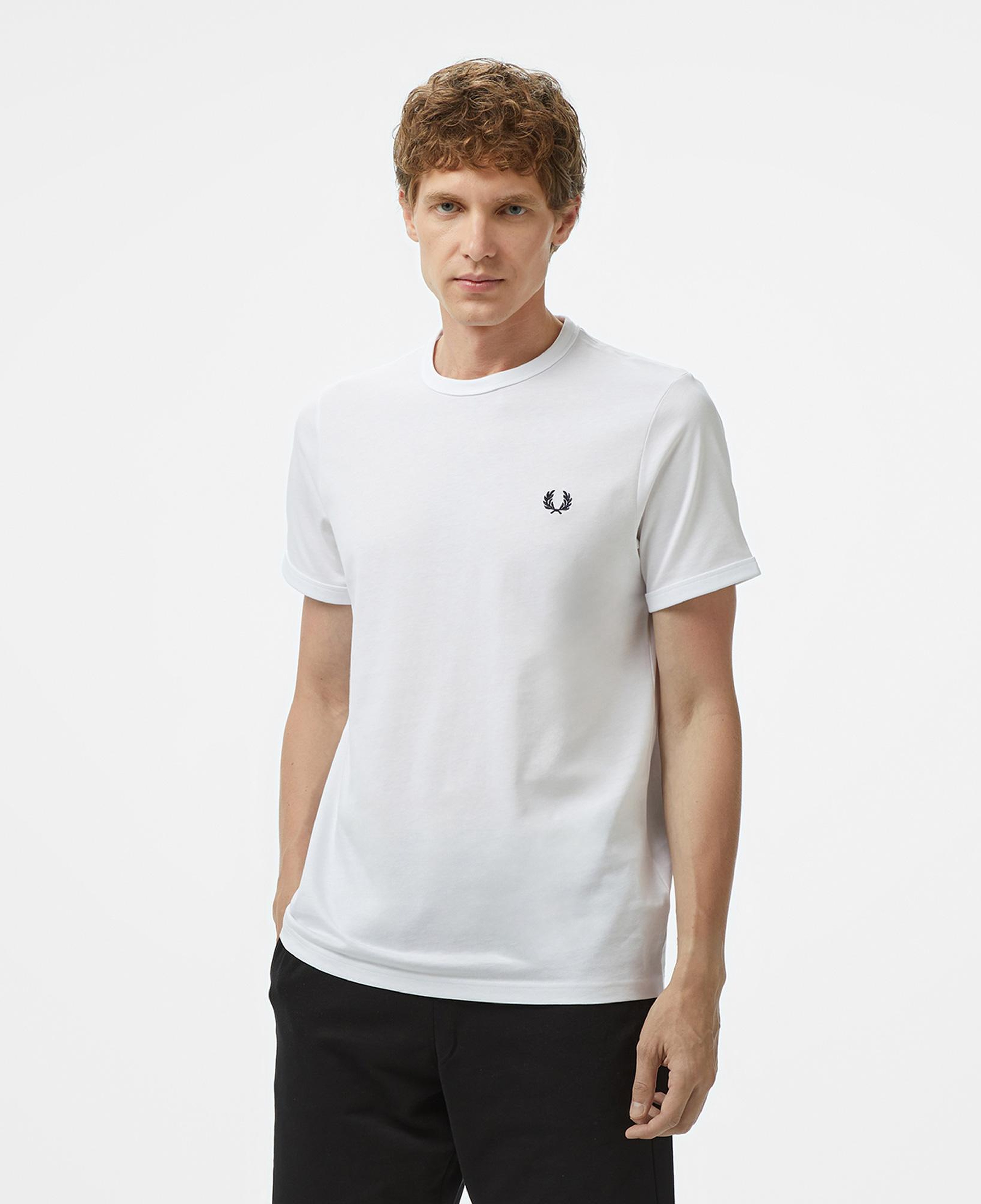 Fred Perry Ringer Erkek Beyaz T-Shirt