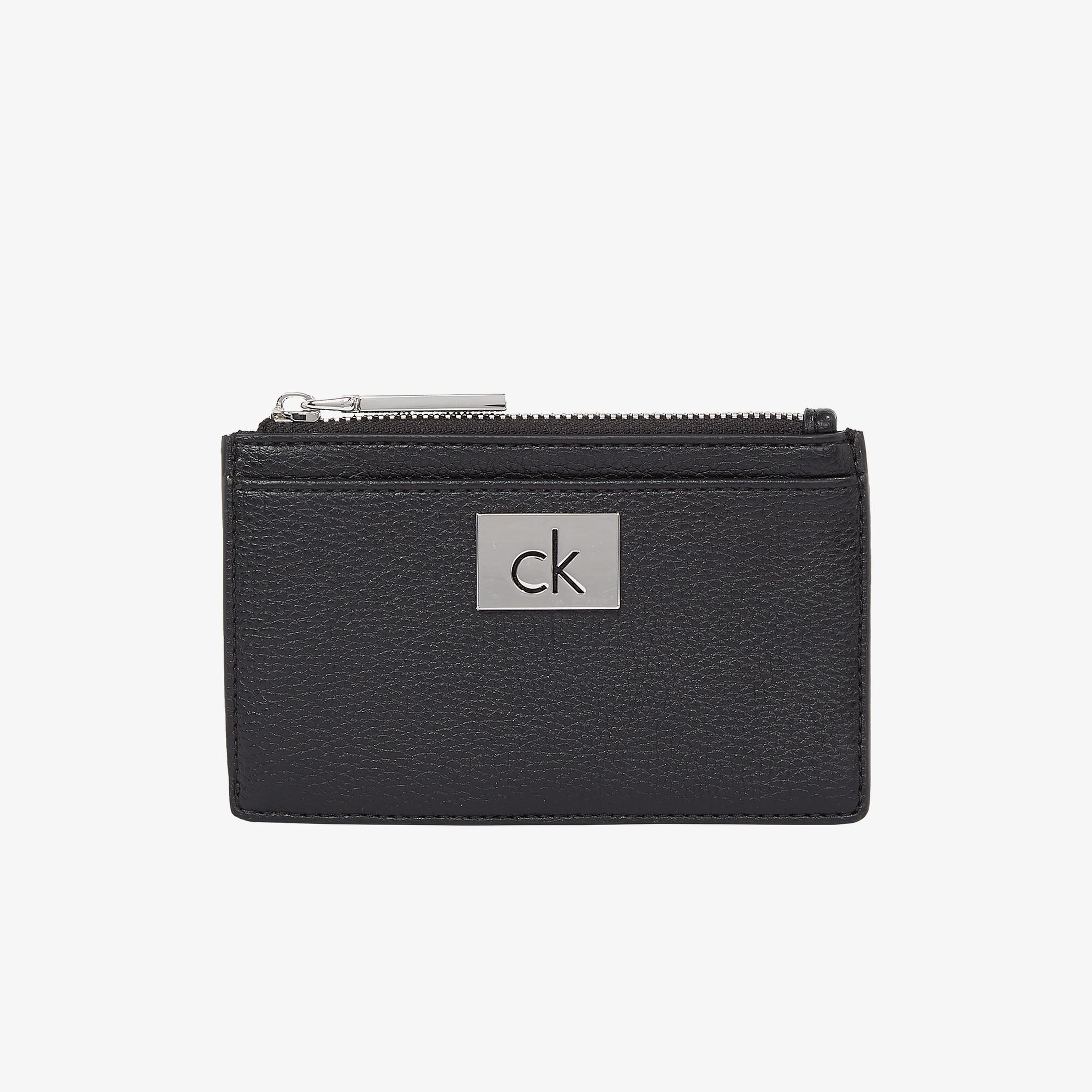 Calvin Klein Plaque Kadın Siyah Cüzdan