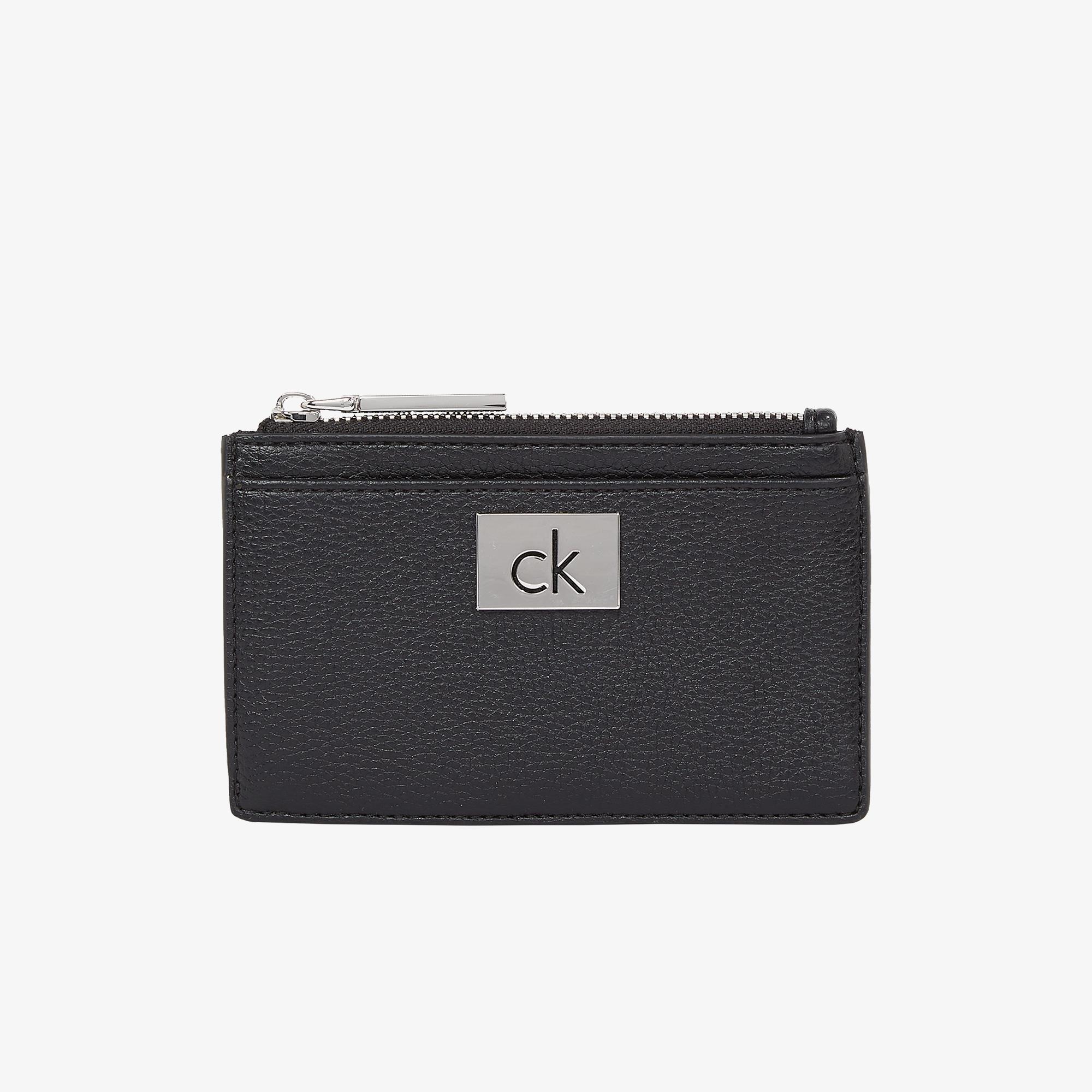 Calvin Klein Plaque Kadın Siyah Cüzdan