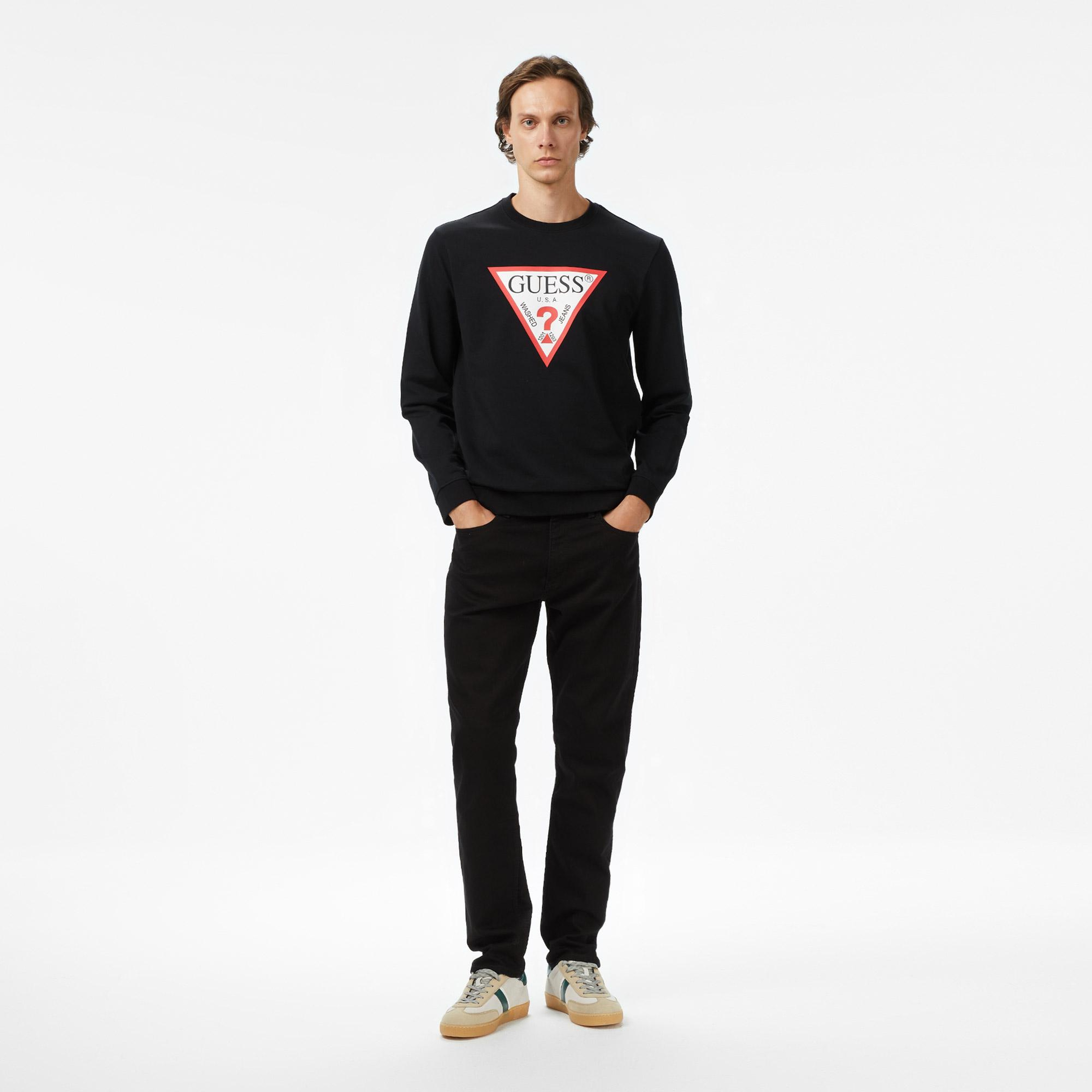 Guess Erkek Siyah Sweatshirt