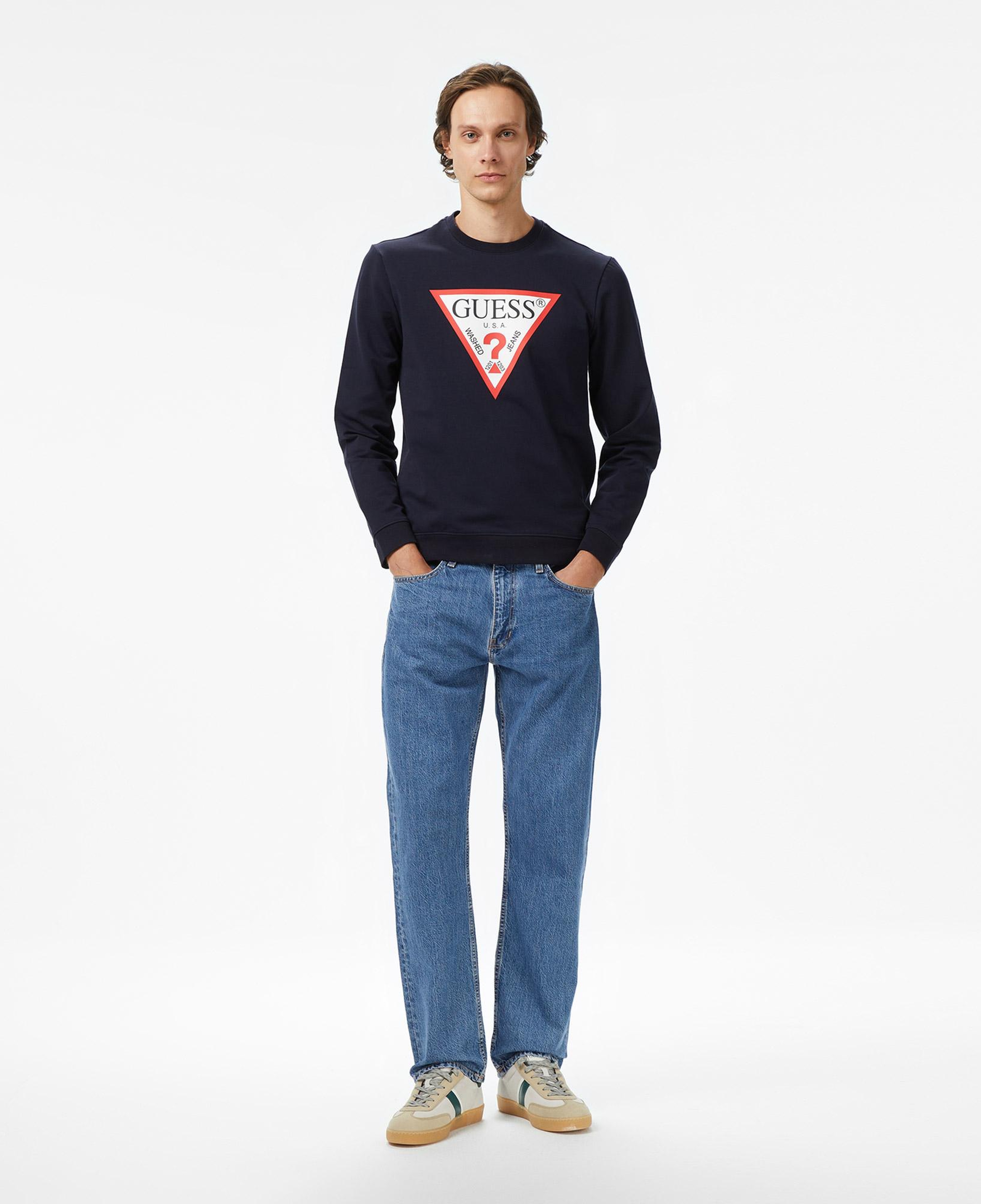 Guess Erkek Lacivert Sweatshirt