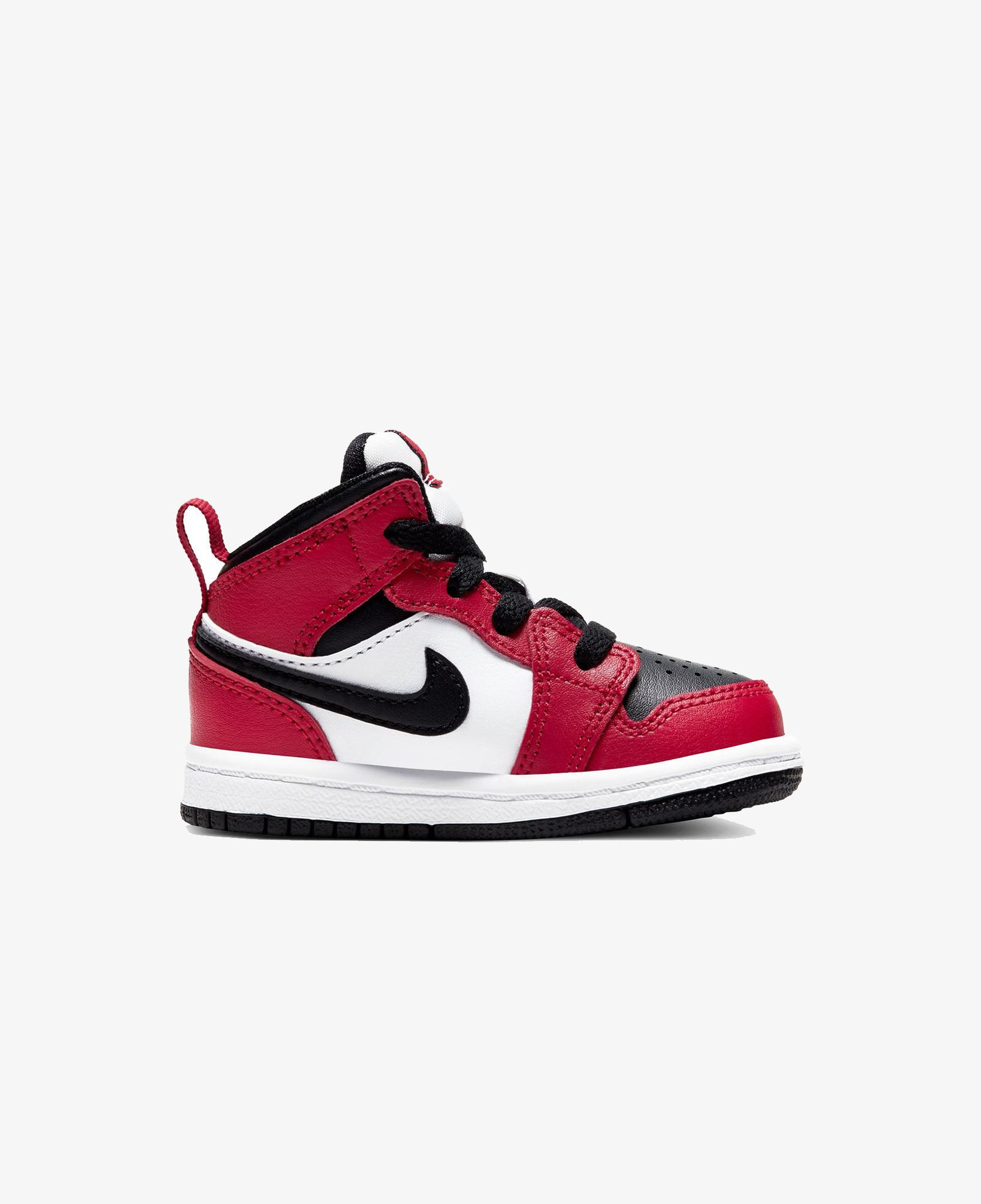 Jordan 1 Mid Çocuk Kırmızı Spor Ayakkabı