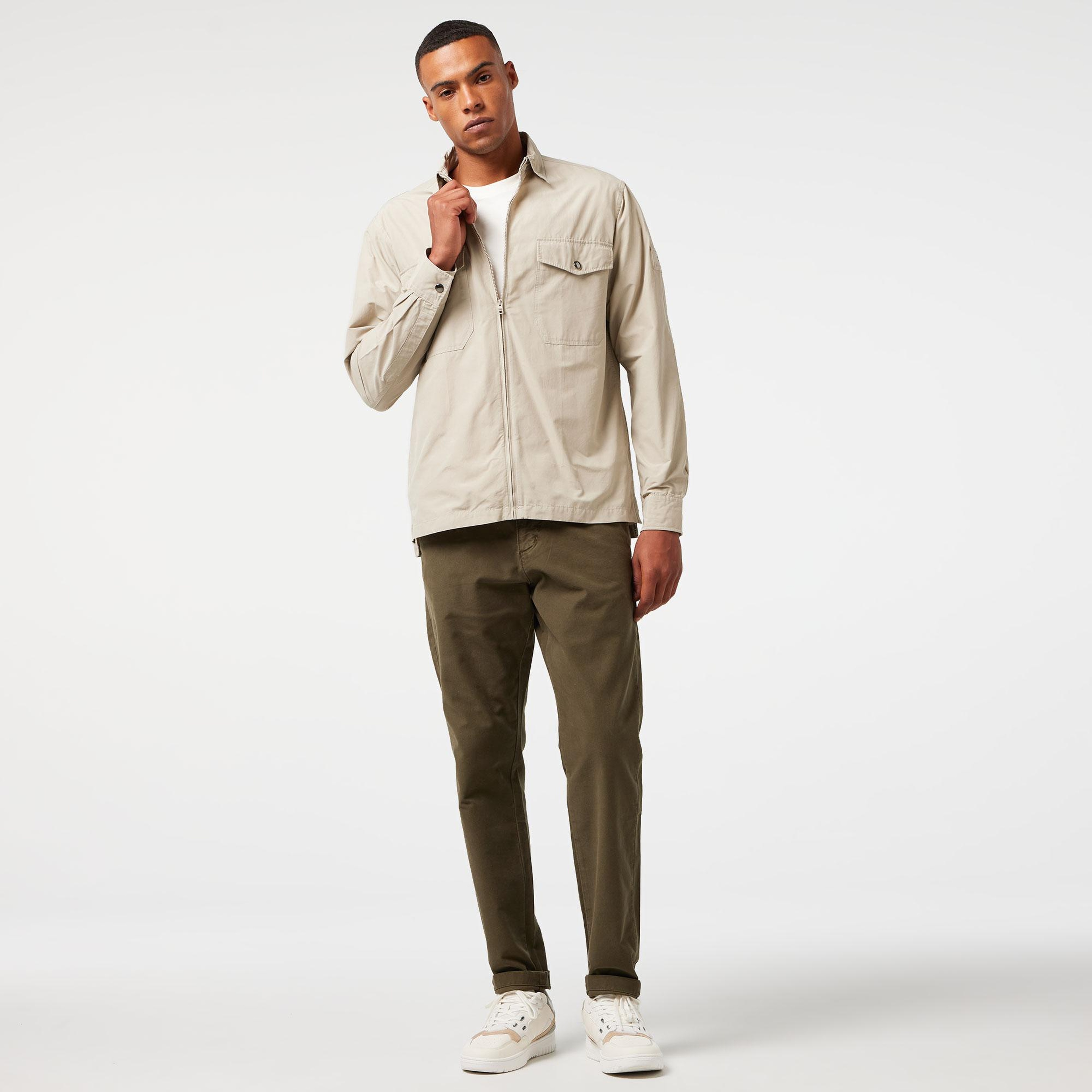 Tommy Hilfiger Paper Touch Erkek Bej Gömlek