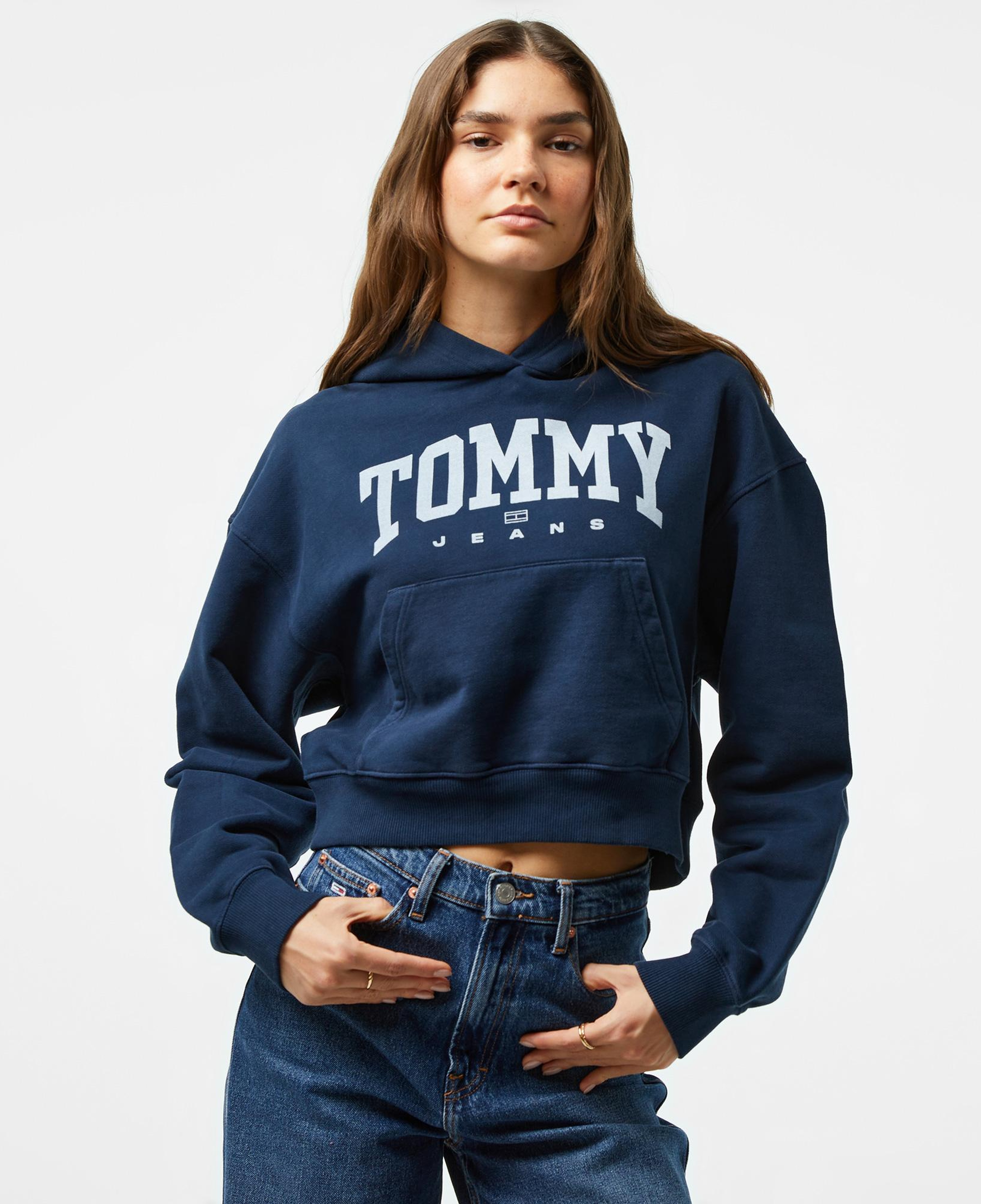 Tommy Hilfiger Jeans Varsity 1 Kadın Lacivert Hoodie