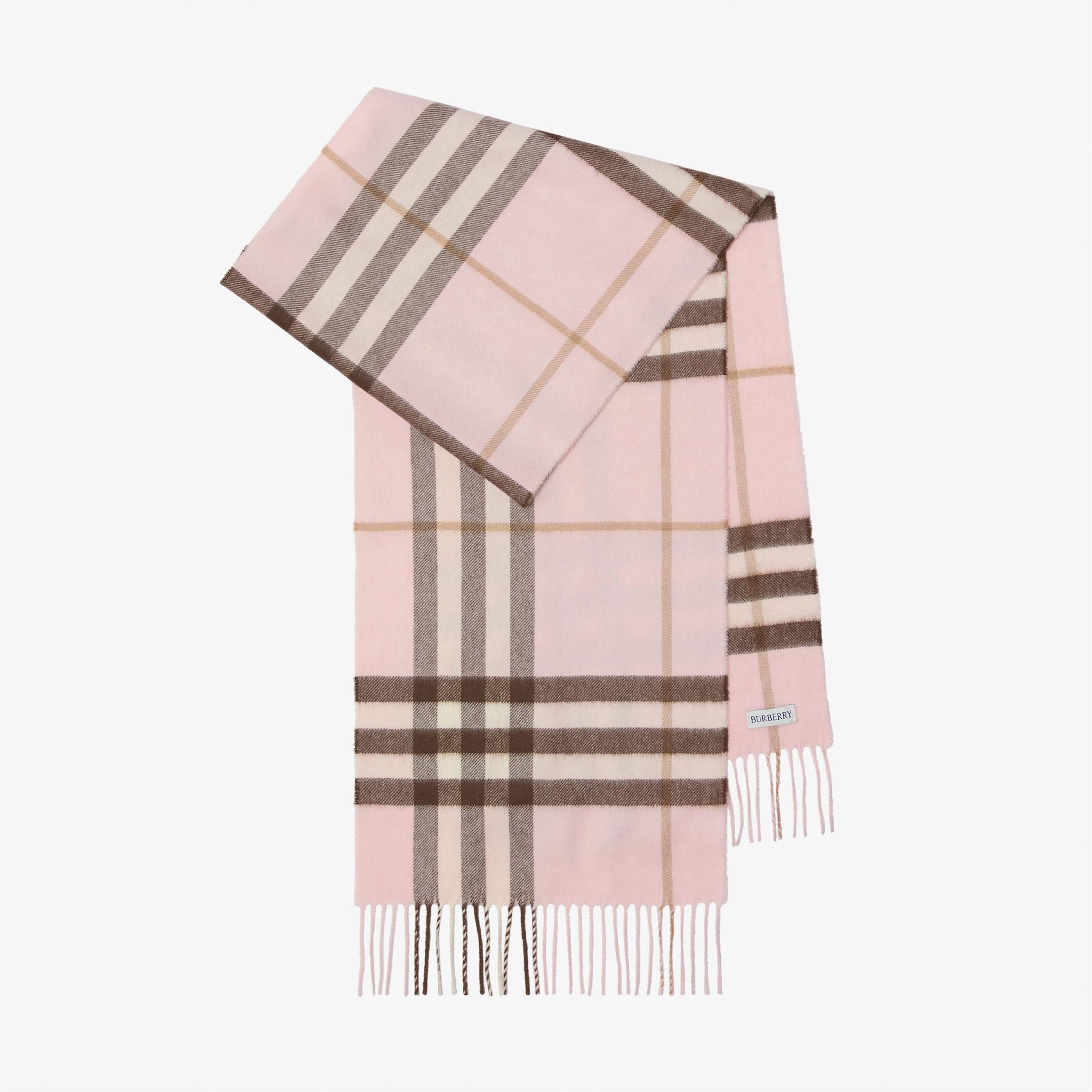 Burberry Check Cashmere Kadın Pembe Atkı