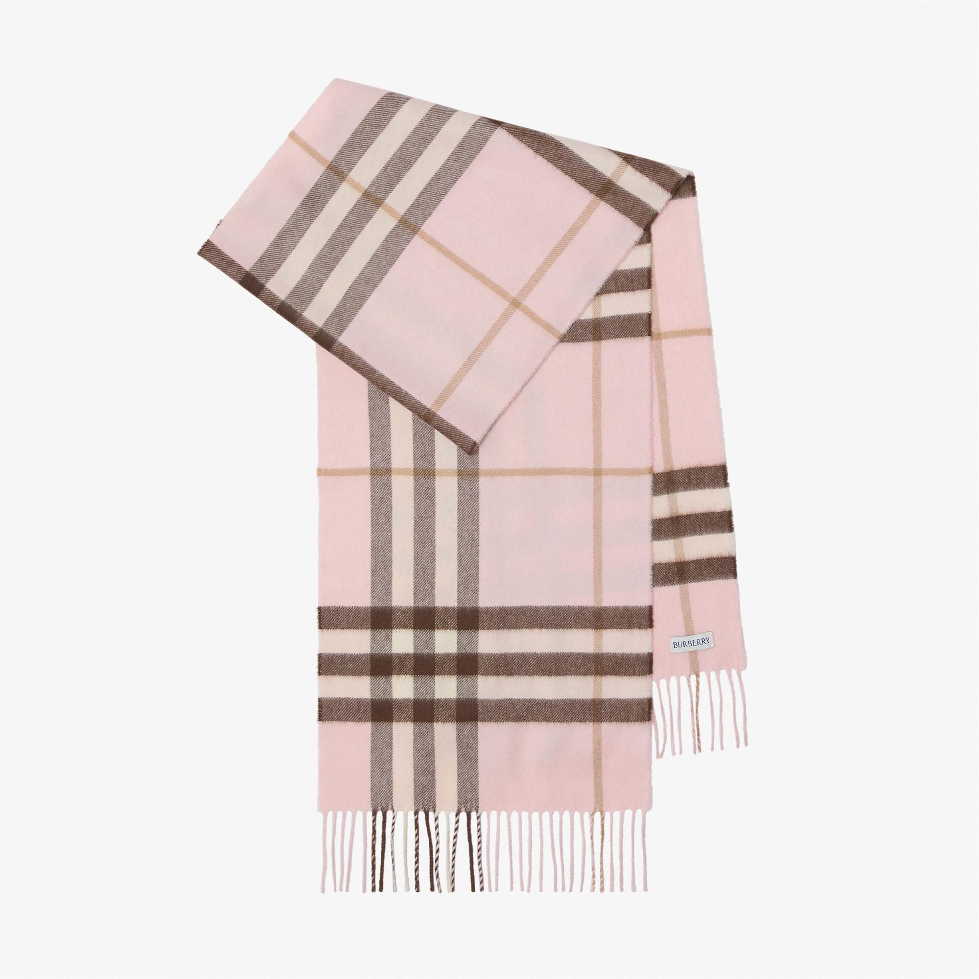 Burberry Check Cashmere Kadın Pembe Atkı
