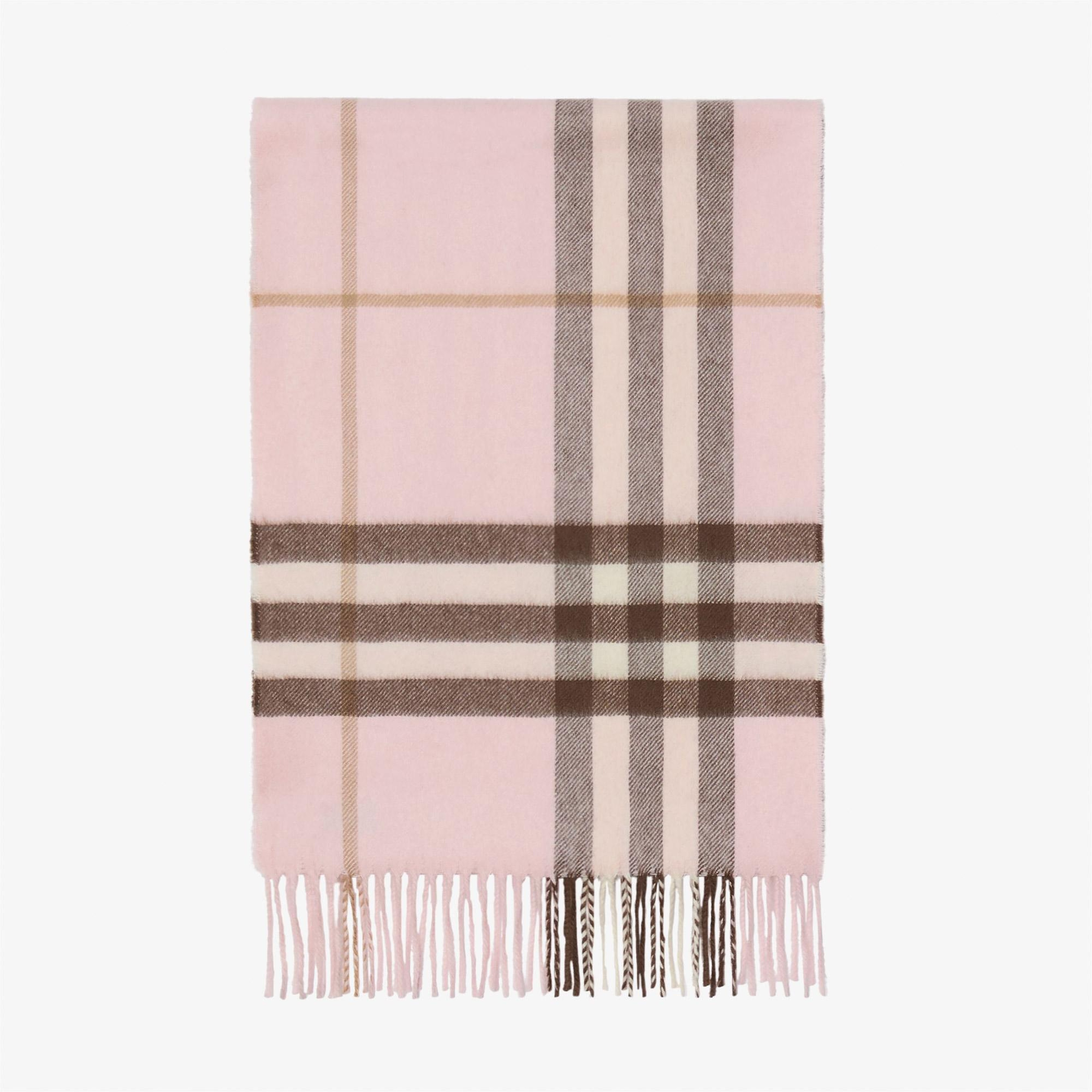 Burberry Check Cashmere Kadın Pembe Atkı