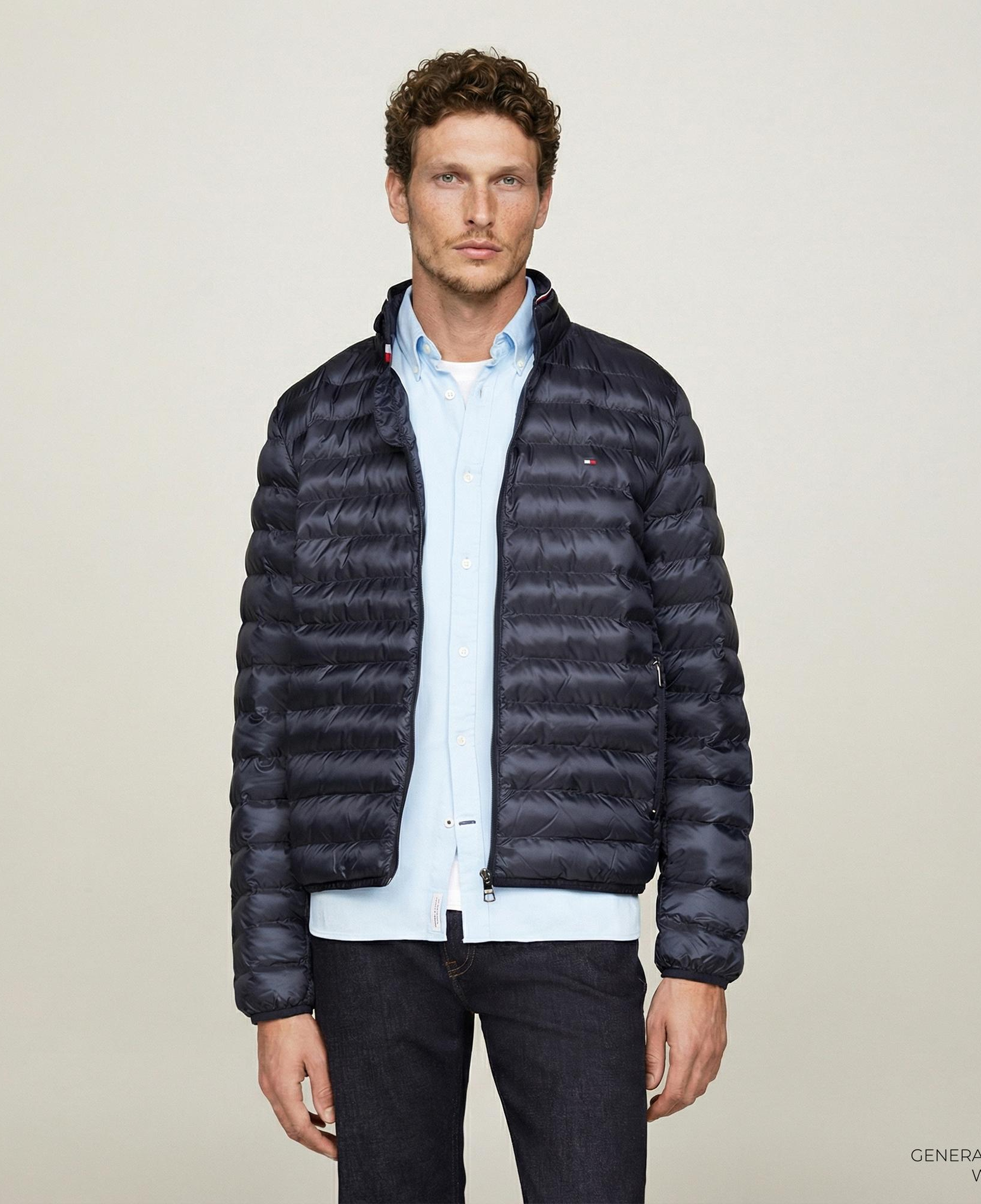 Tommy Hilfiger Erkek Mavi Mont
