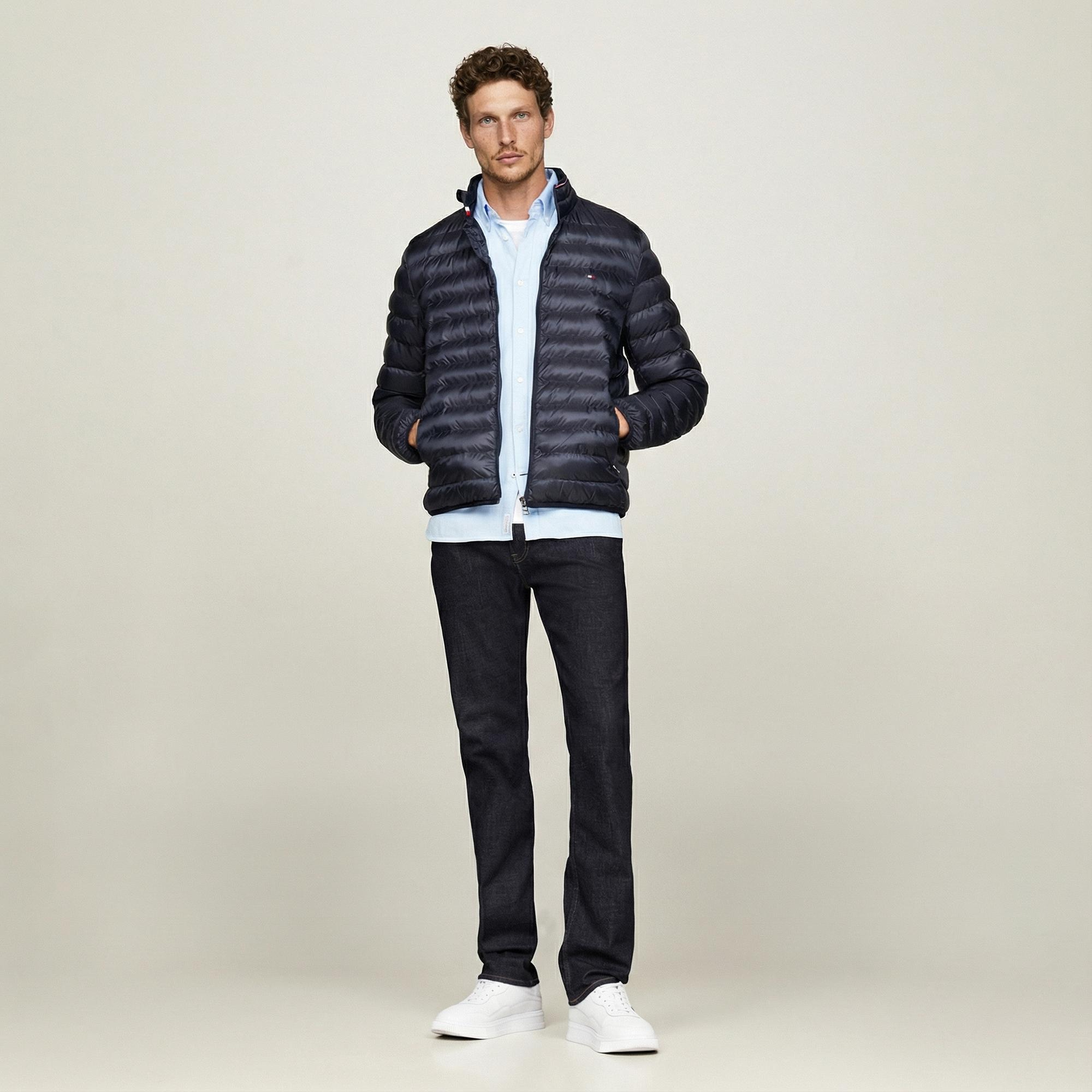 Tommy Hilfiger Erkek Mavi Mont
