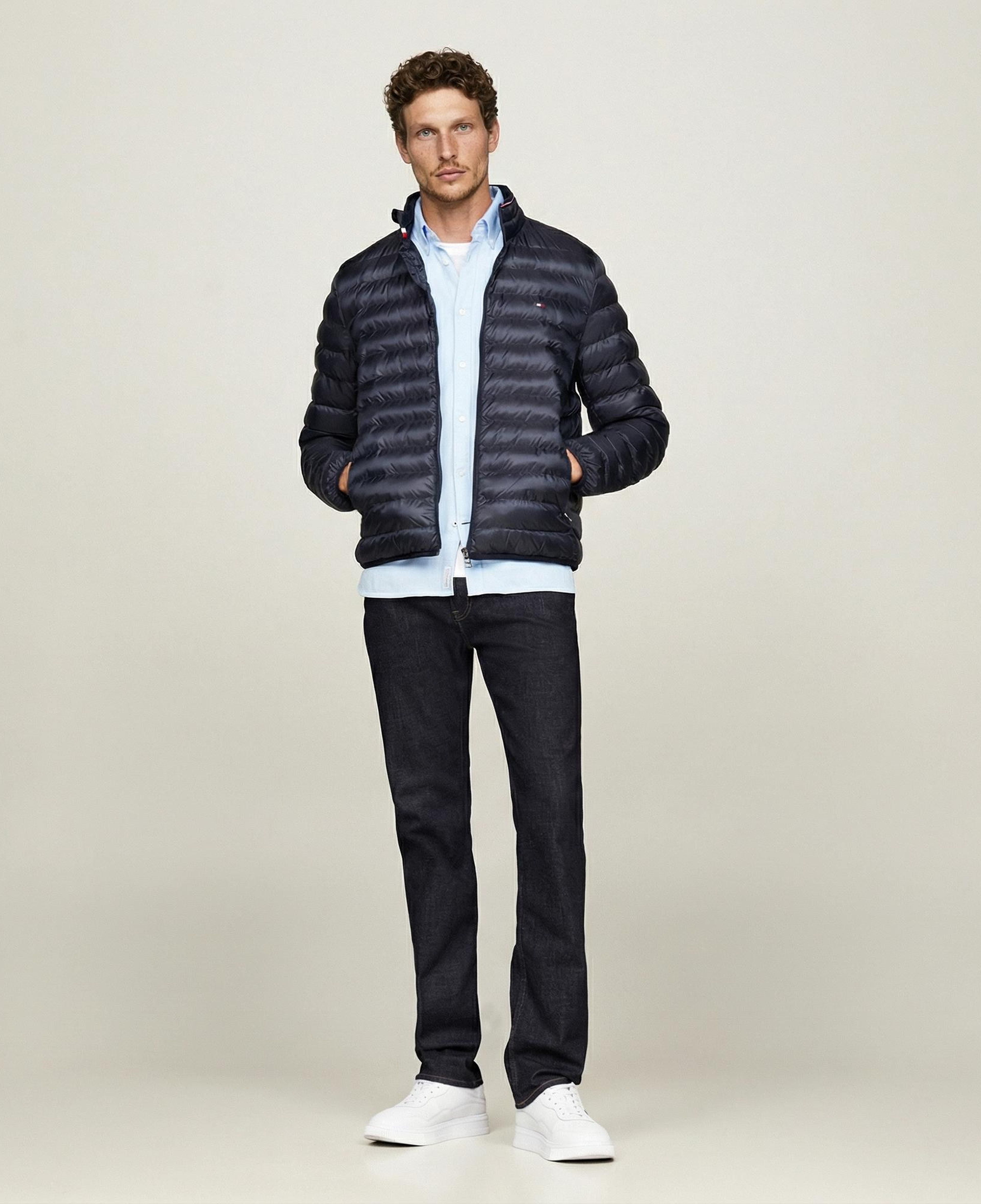 Tommy Hilfiger Erkek Mavi Mont