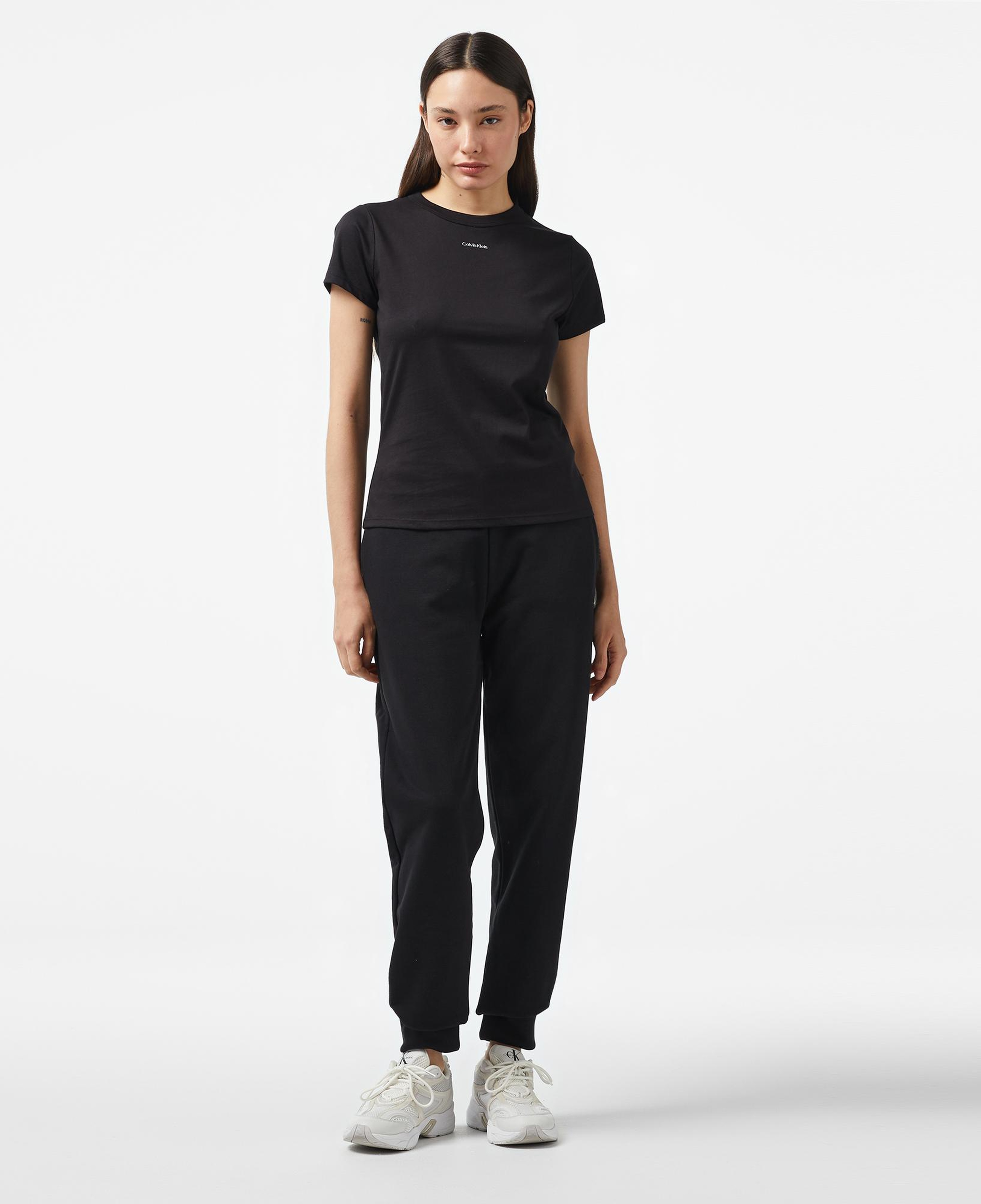 Calvin Klein Nano Logo Relaxed Kadın Siyah Eşofman Altı
