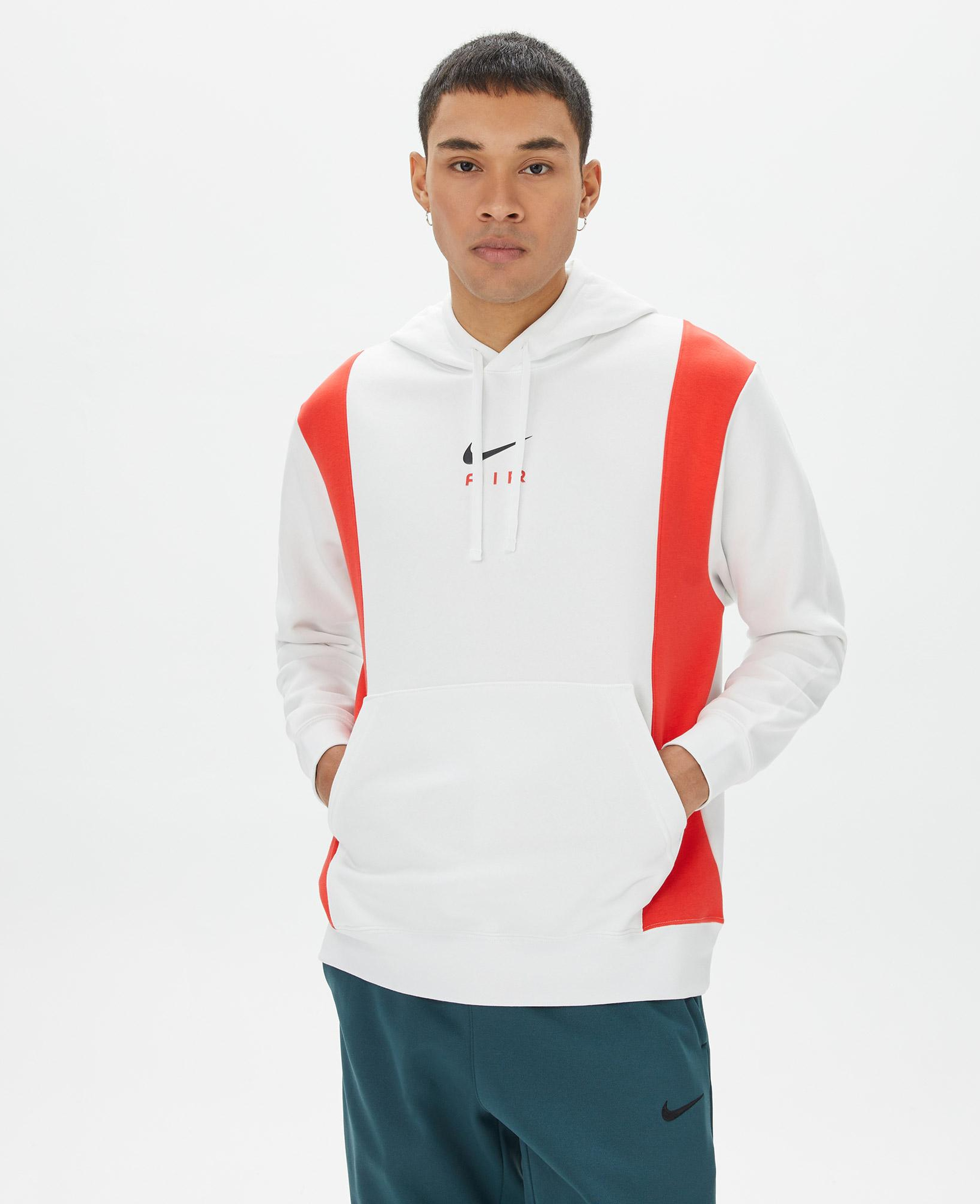 Nike Sportswear Swoosh Air Pullover Hoody Fleece Erkek Beyaz Sweatshirt