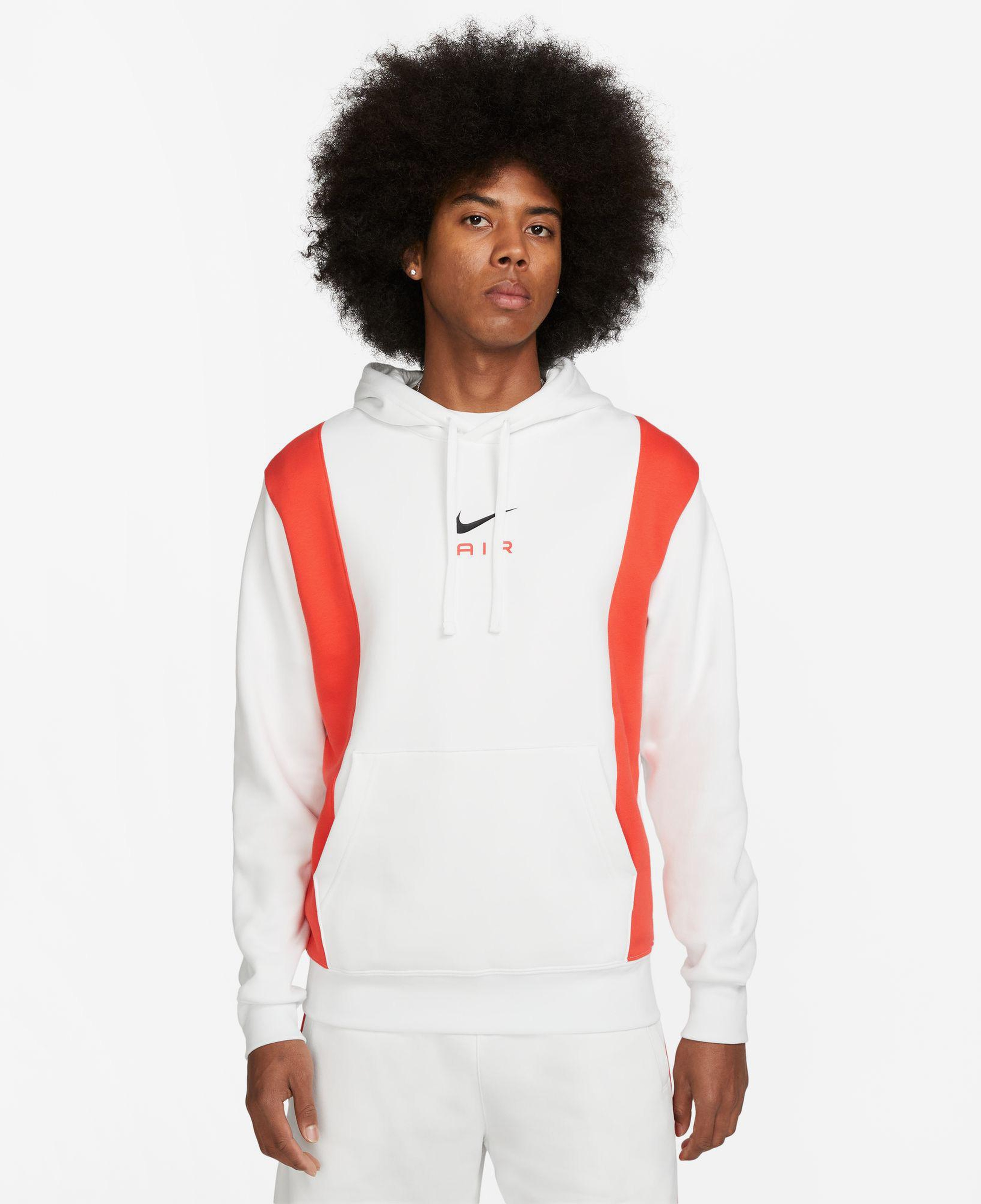 Nike Sportswear Swoosh Air Pullover Hoody Fleece Erkek Beyaz Sweatshirt