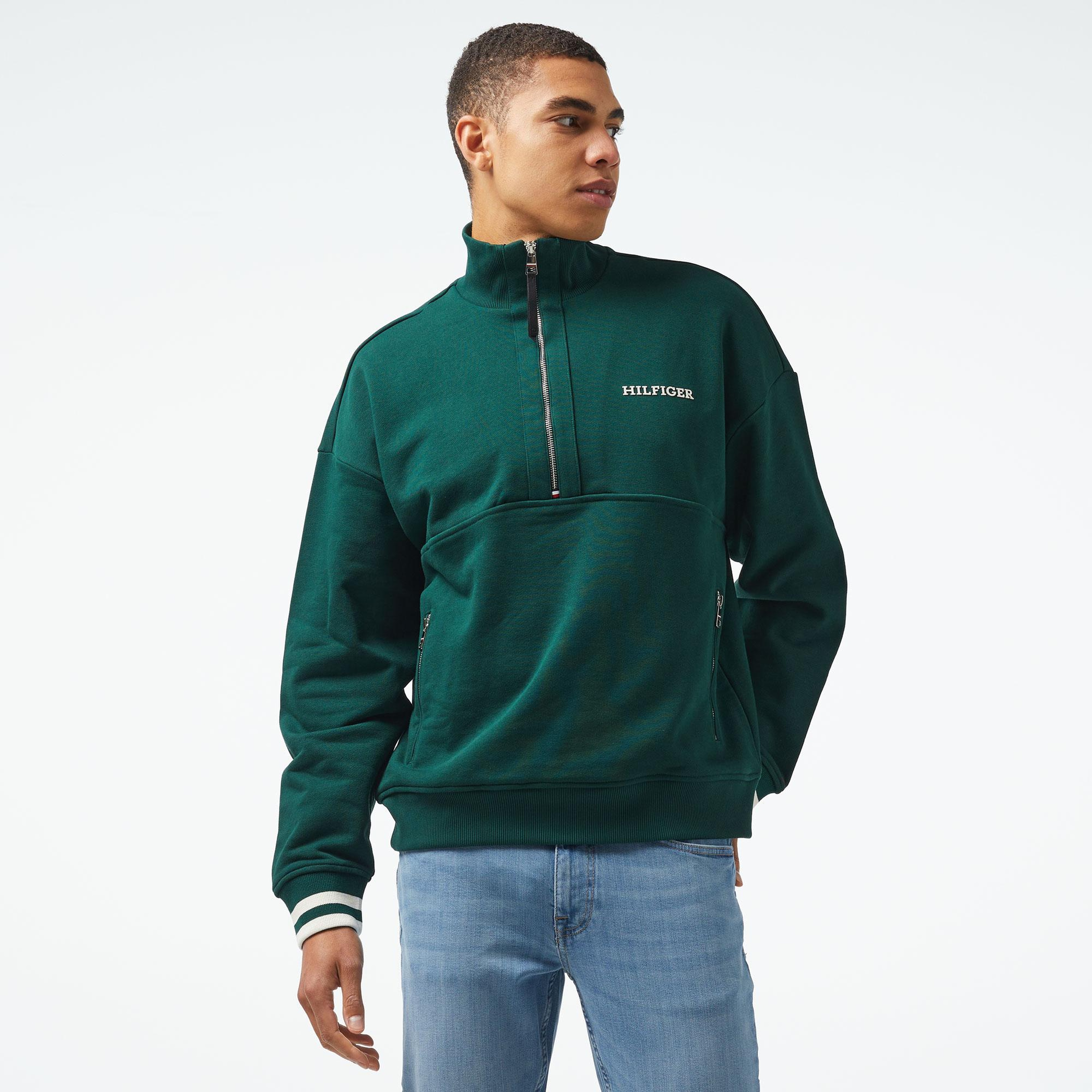 Tommy Hilfiger Erkek Yeşil Sweatshirt