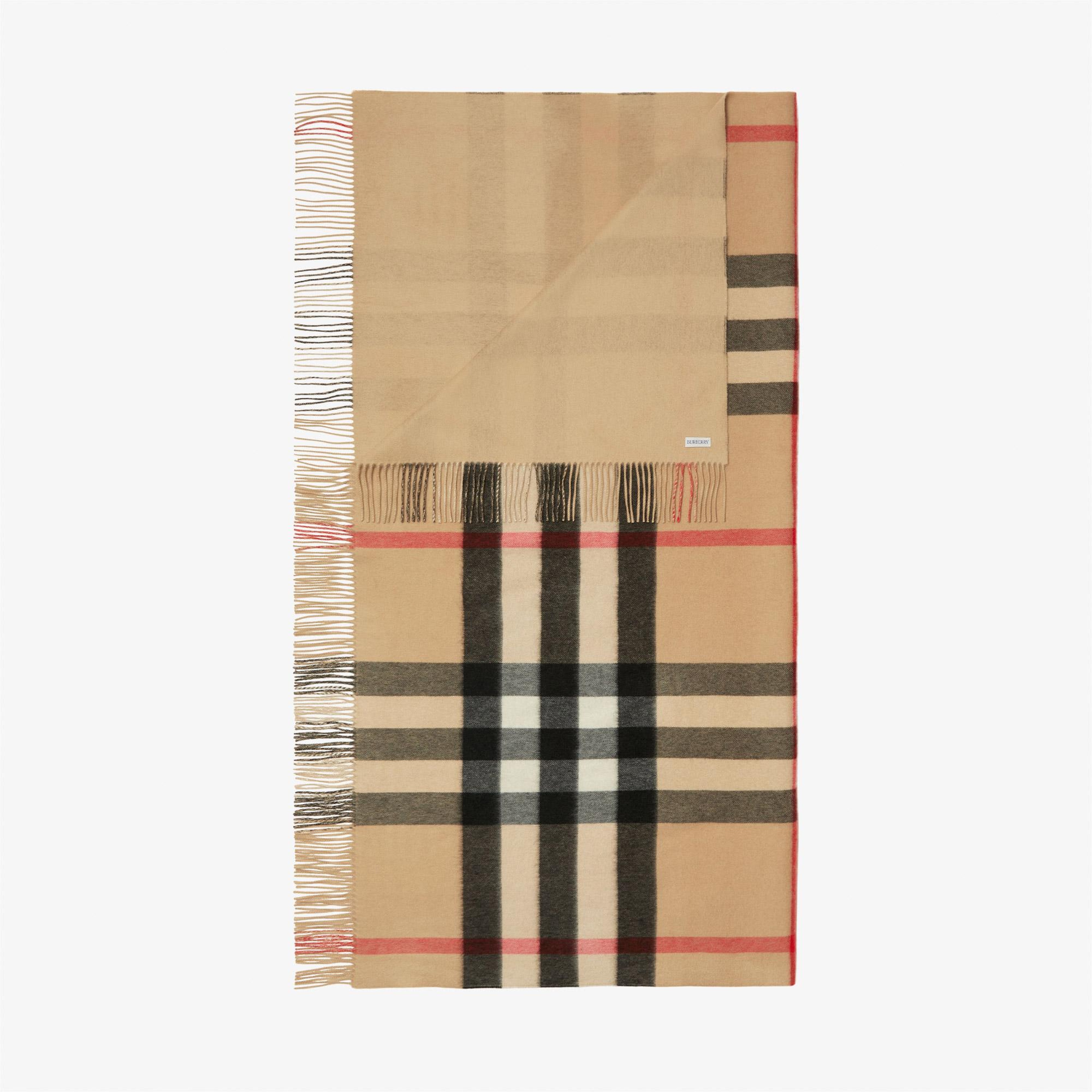 Burberry Cashmere Blanket Kadın Bej Battaniye