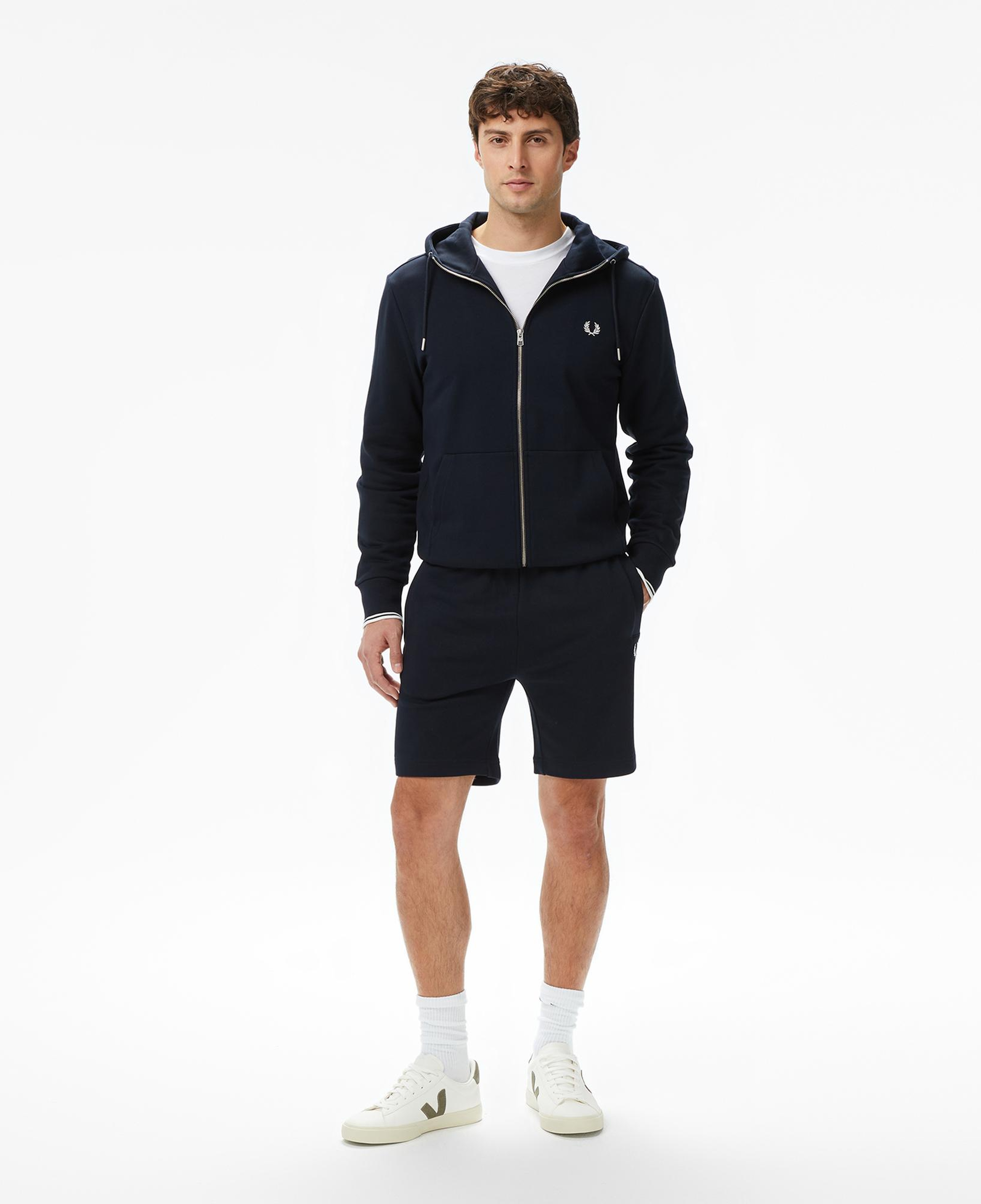Fred Perry Erkek Lacivert Hoodie