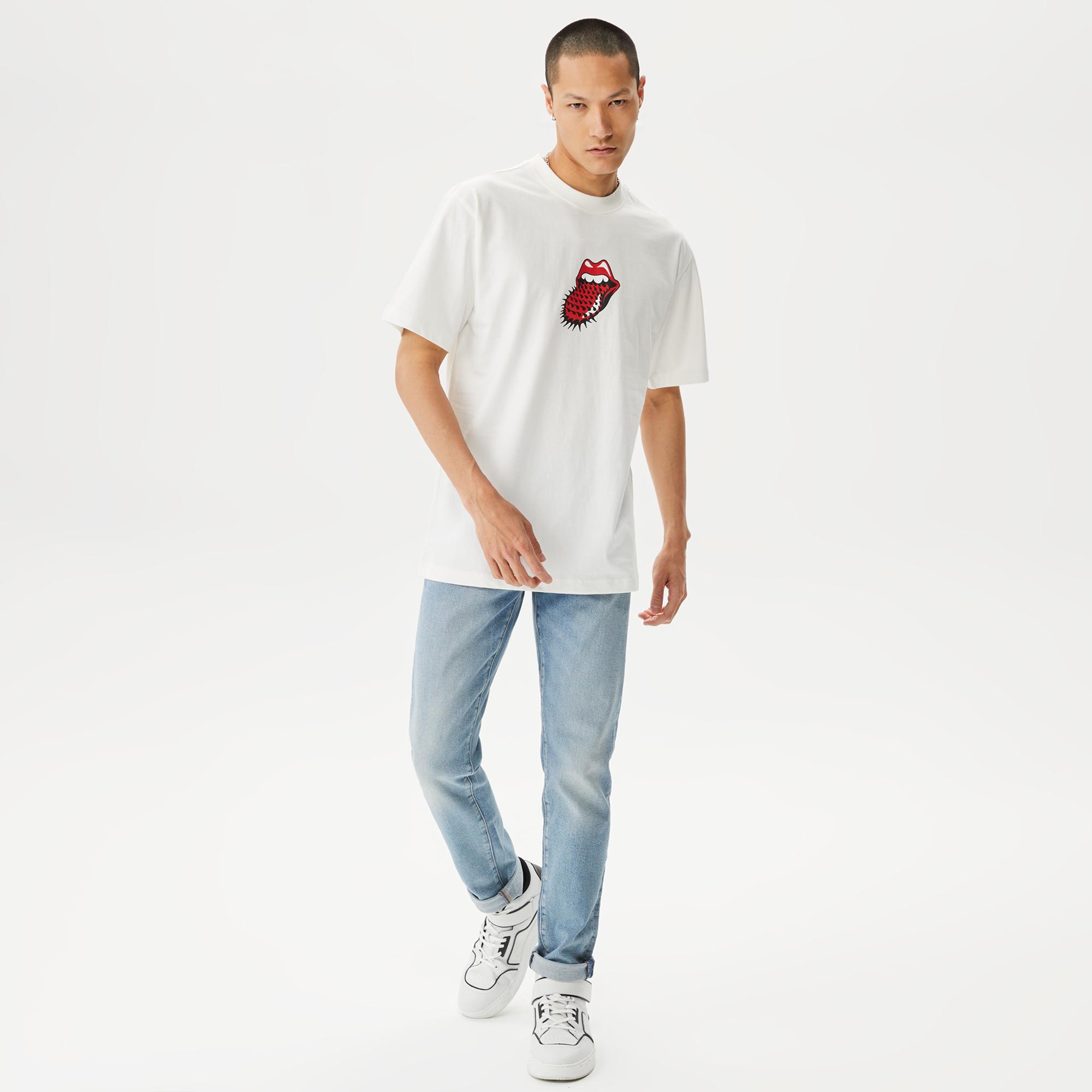 Market Never Satisfied Erkek Krem T-Shirt