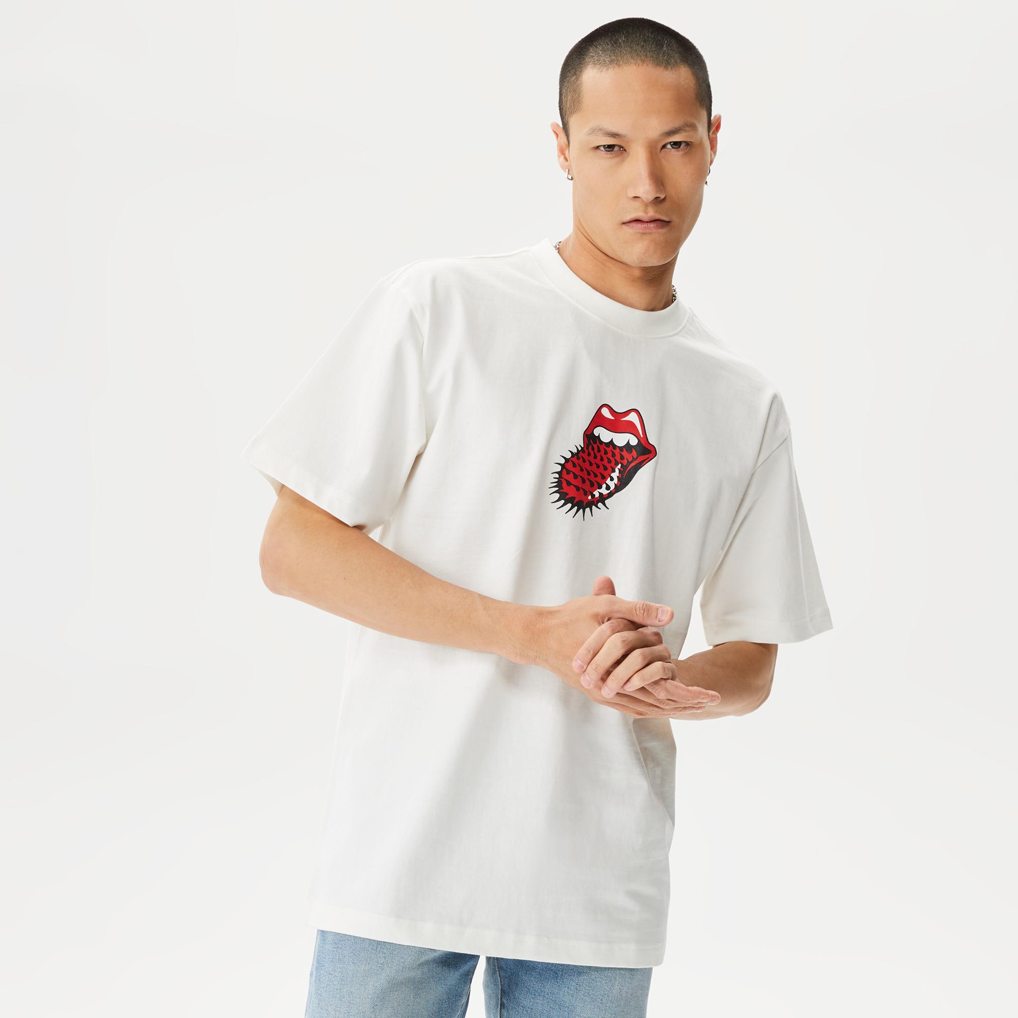 Market Never Satisfied Erkek Krem T-Shirt