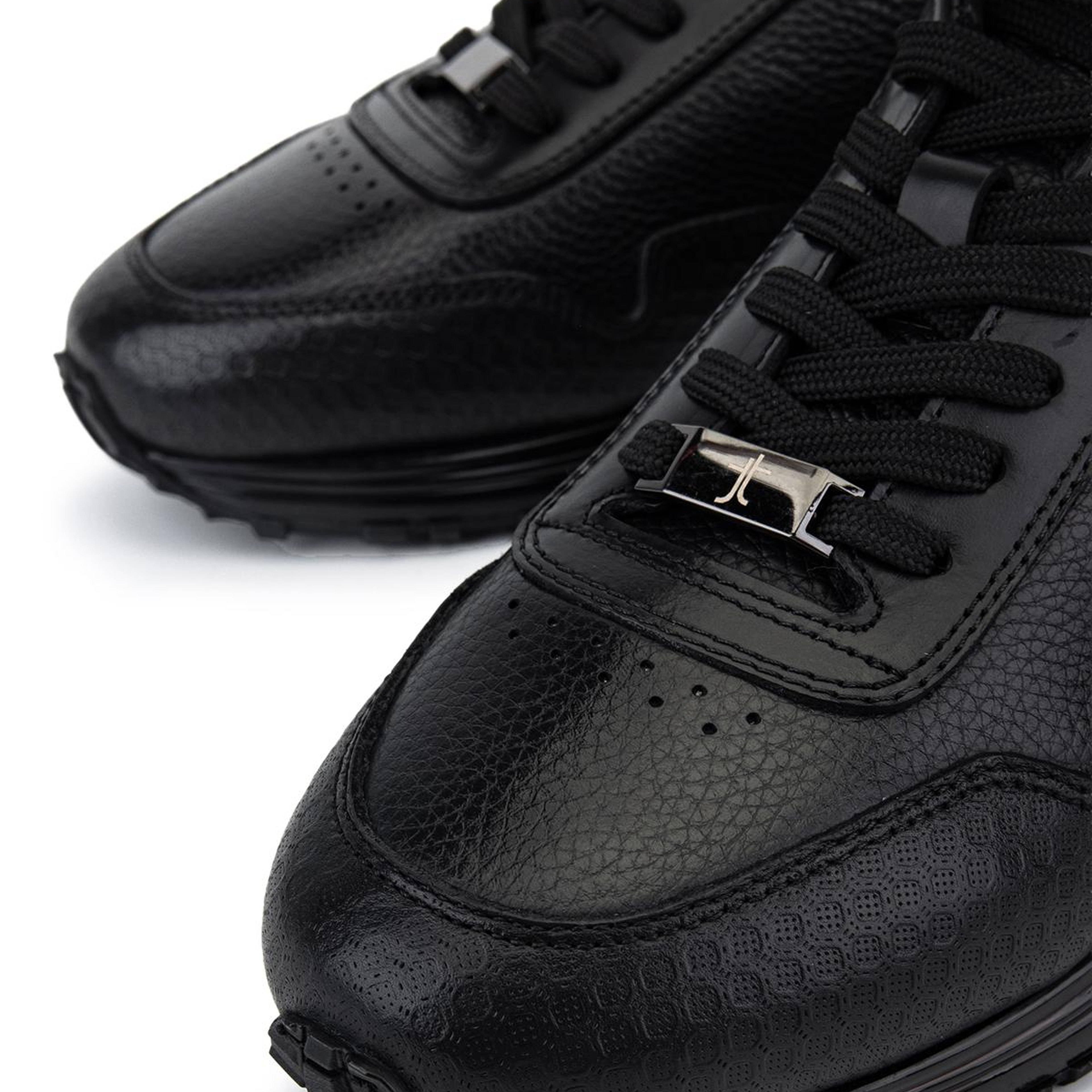Tamer Tanca Erkek Hakiki Deri Siyah Sneakers & Spor Ayakkabı