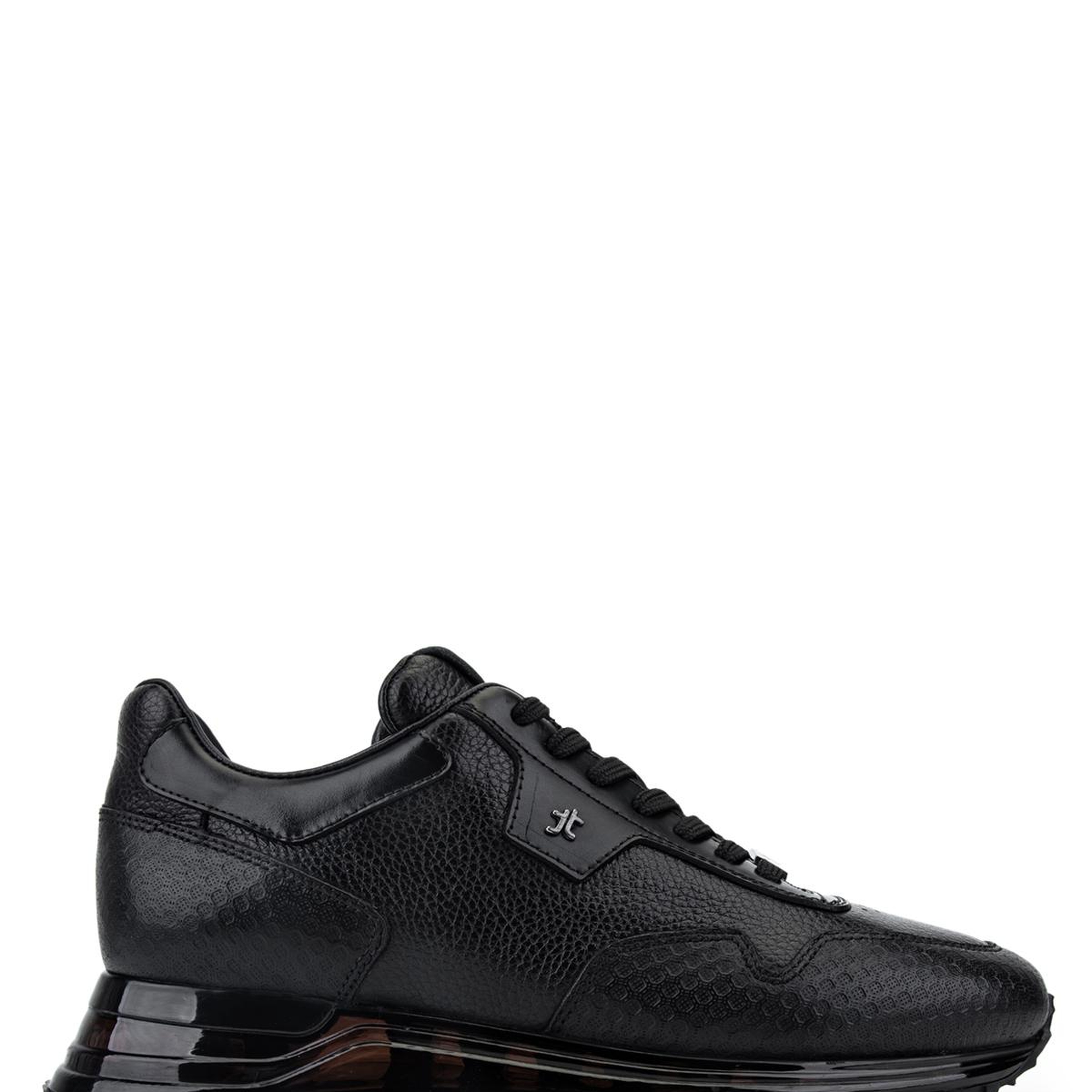 Tamer Tanca Erkek Hakiki Deri Siyah Sneakers & Spor Ayakkabı
