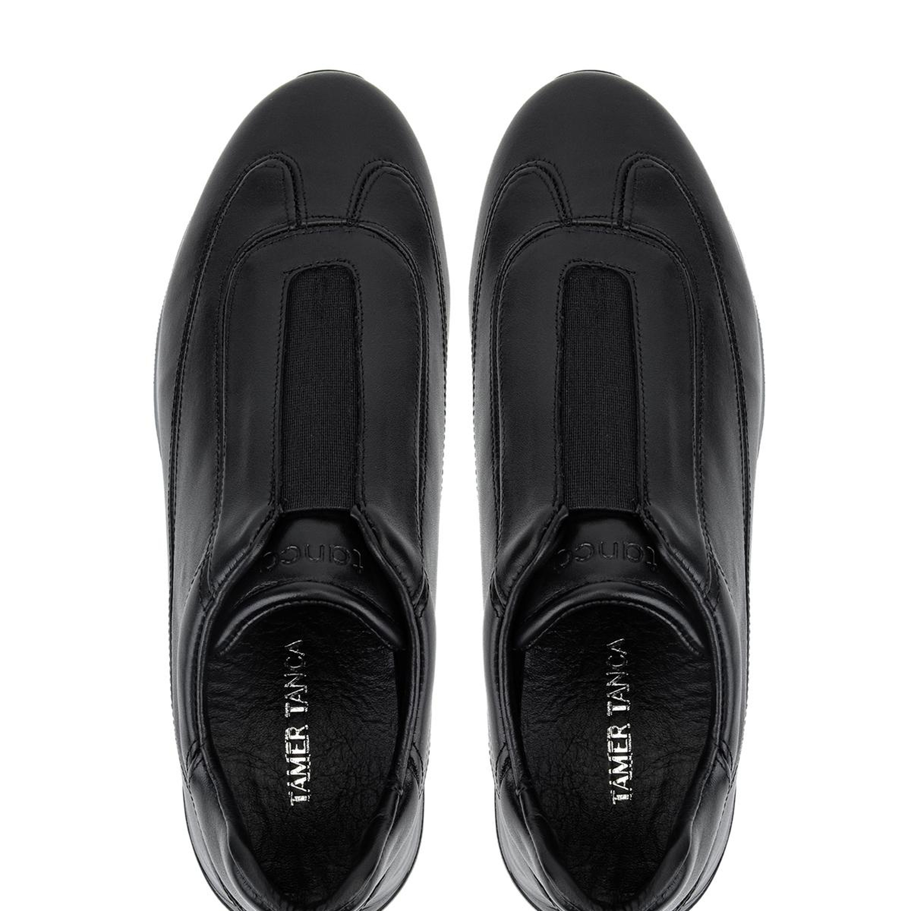 Tamer Tanca Erkek Hakiki Deri Siyah Sneakers & Spor Ayakkabı