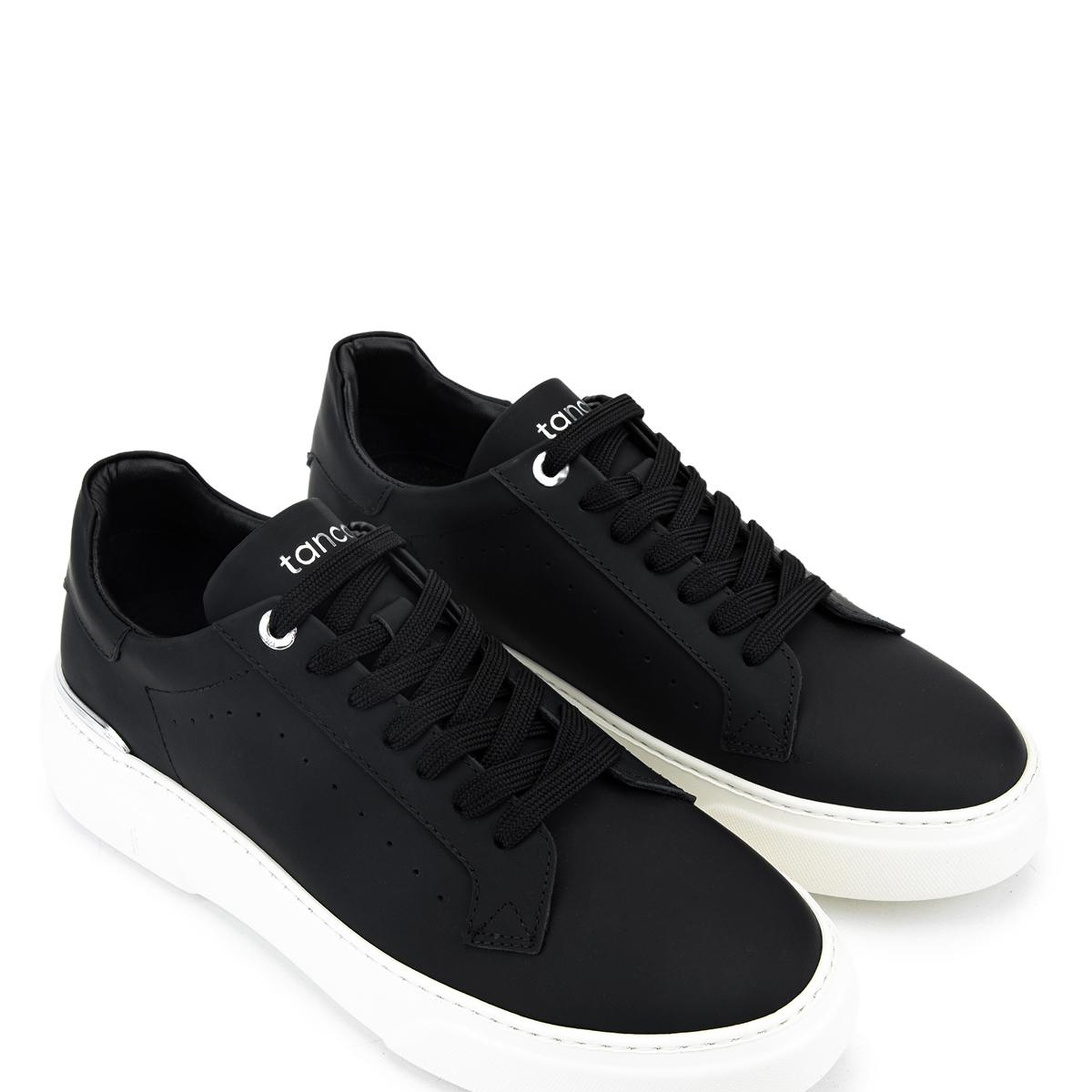 Tamer Tanca Erkek Hakiki Deri Siyah Sneakers & Spor Ayakkabı