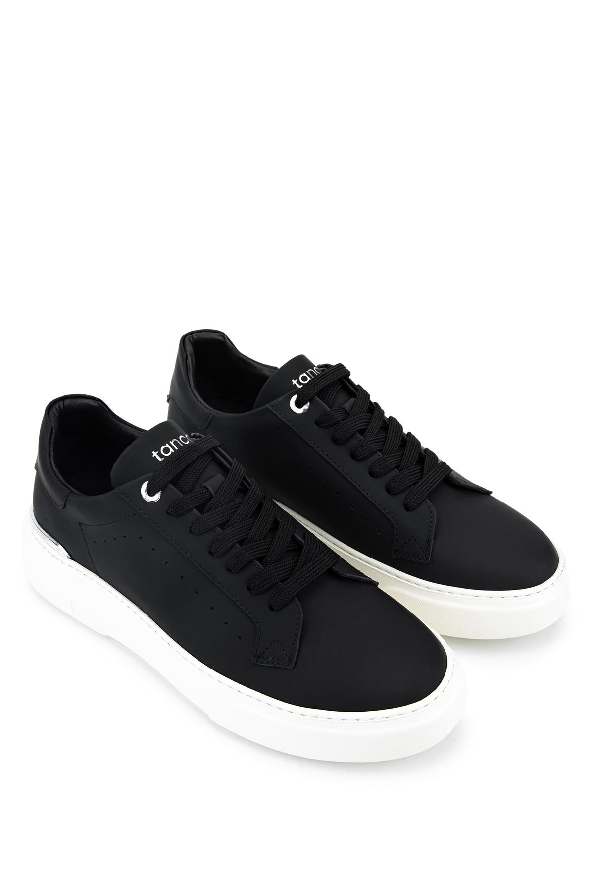 Tamer Tanca Erkek Hakiki Deri Siyah Sneakers & Spor Ayakkabı