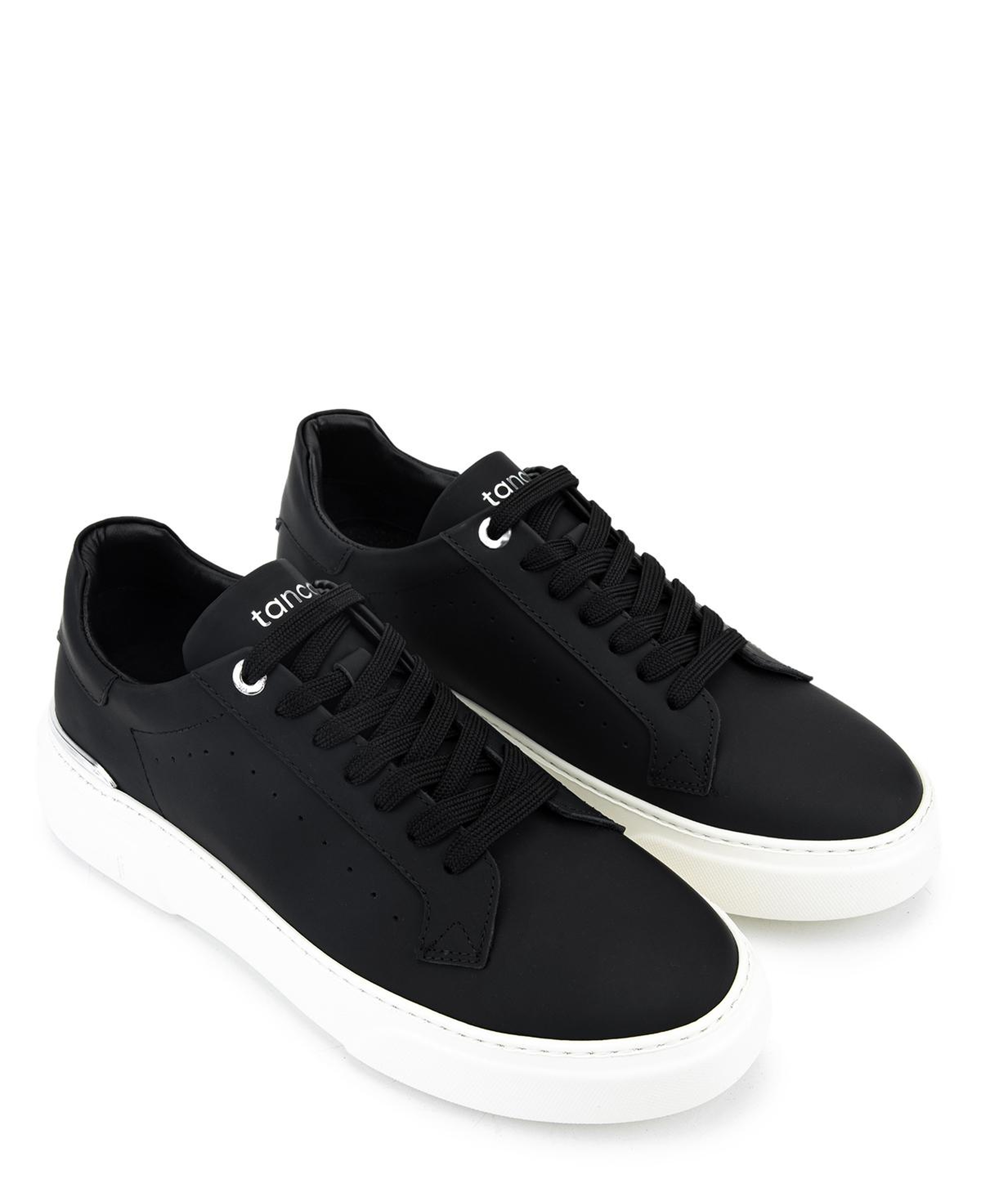 Tamer Tanca Erkek Hakiki Deri Siyah Sneakers & Spor Ayakkabı