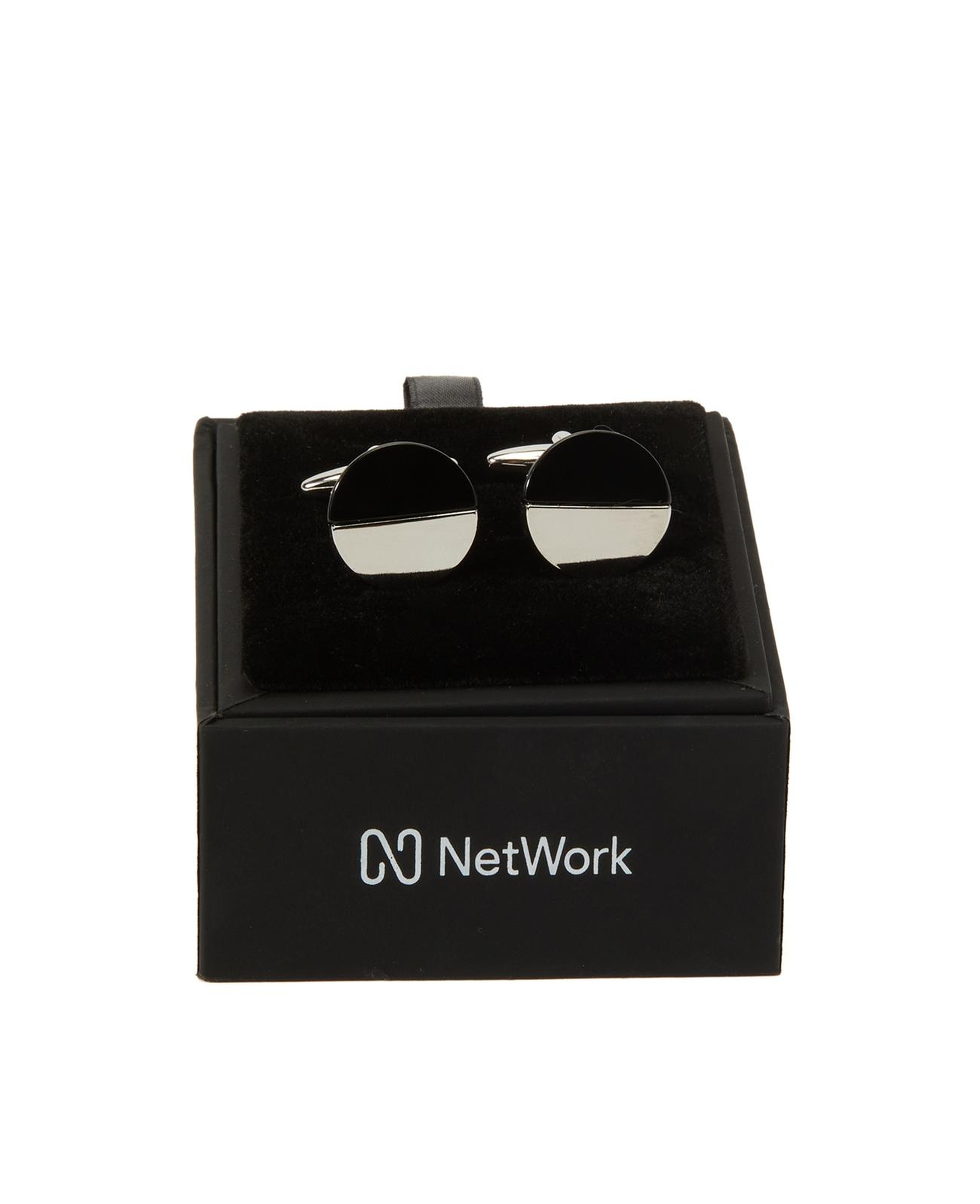 Network Erkek Silver Yuvarlak Kol Düğmesi