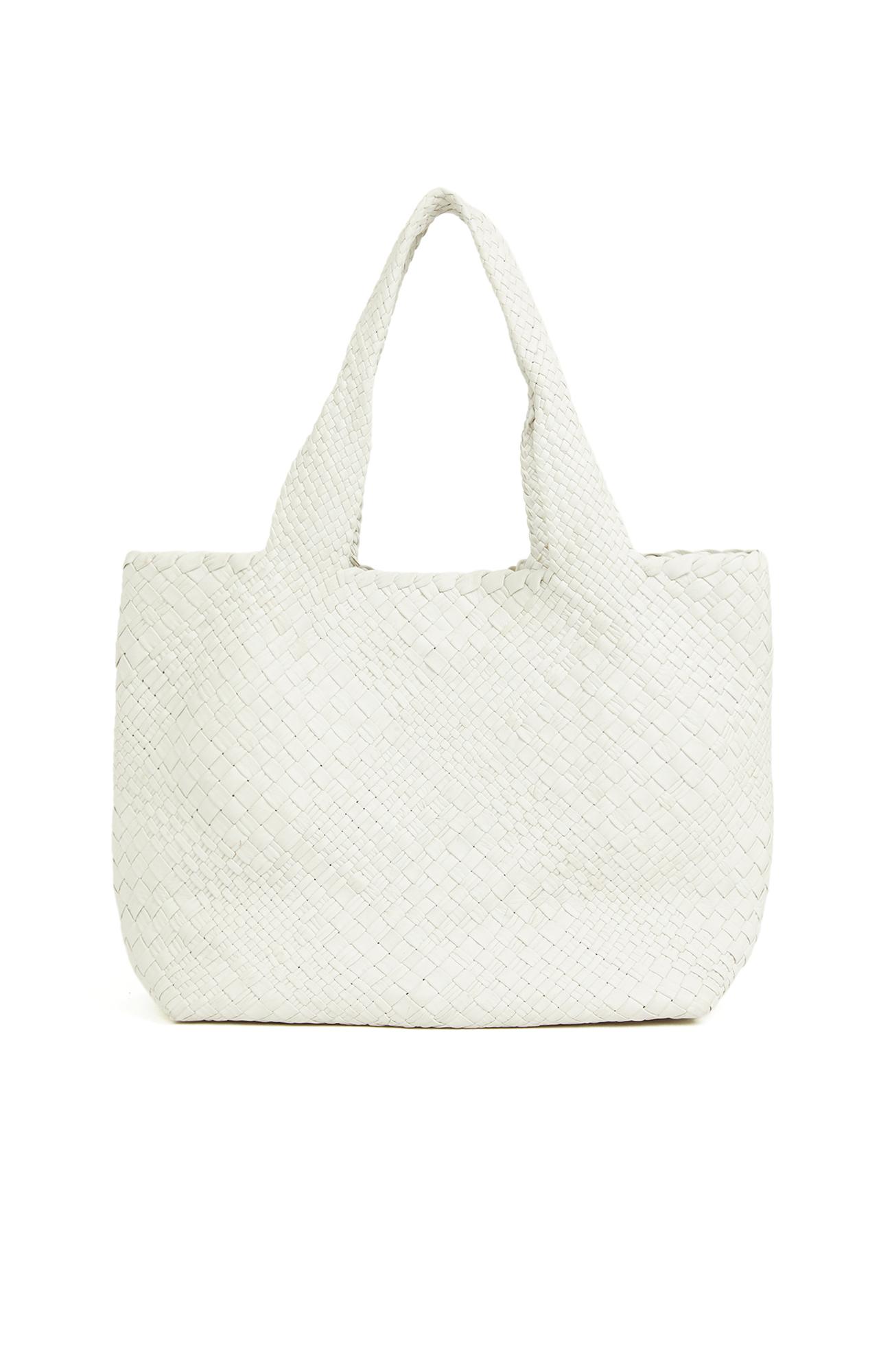 Network Kadın Kahverengi Örgü Deri Shopper Çanta