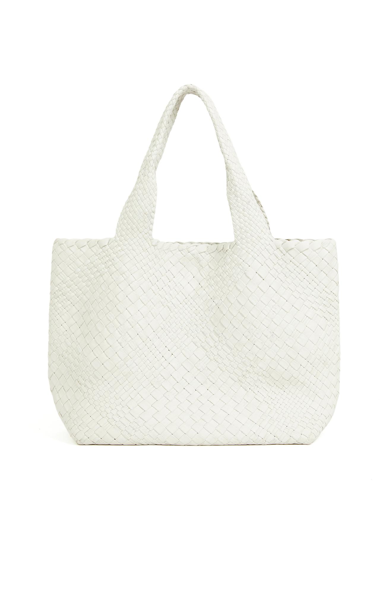 Network Kadın Kahverengi Örgü Deri Shopper Çanta