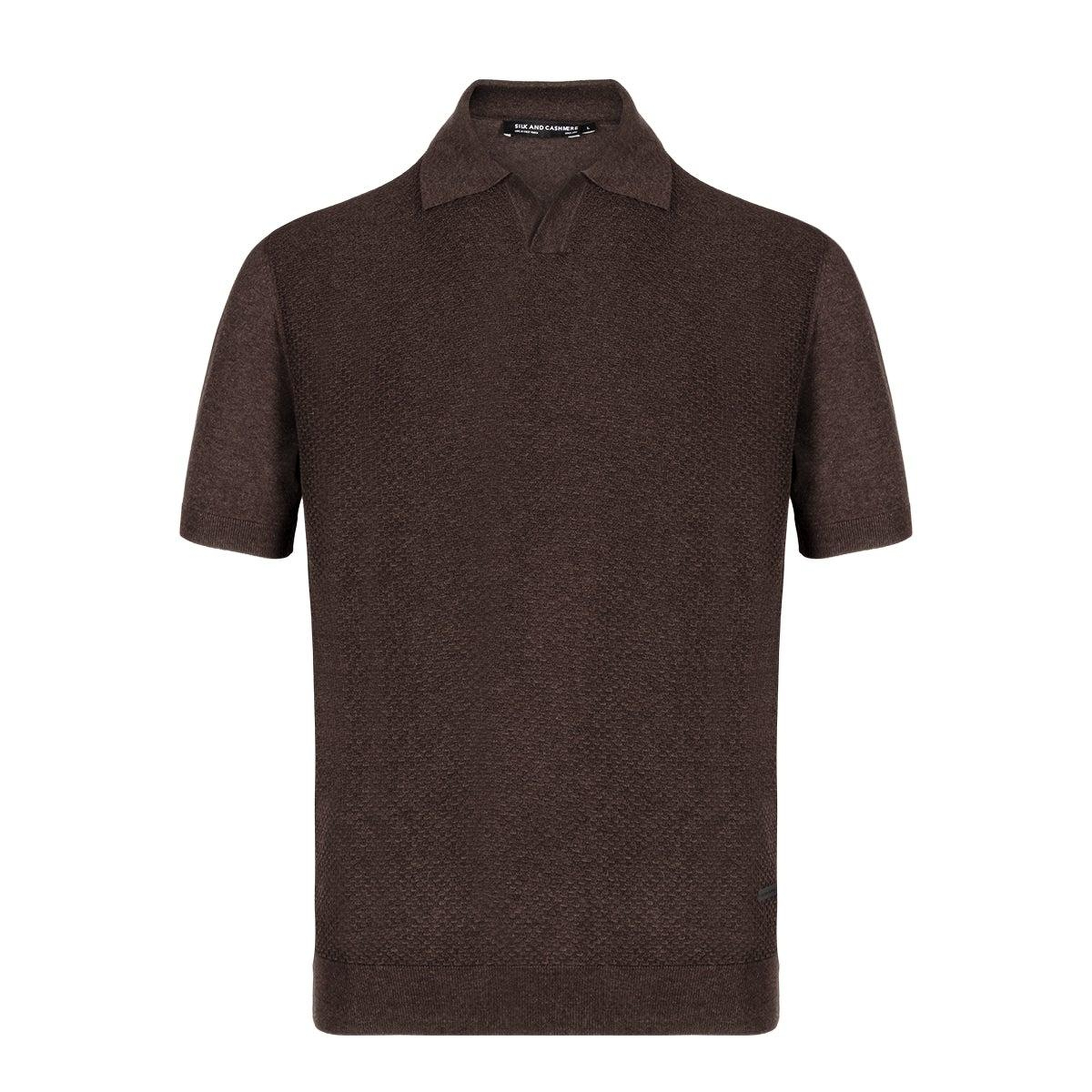 Kahverengi Kevin Kısa Kollu Polo Yaka Triko