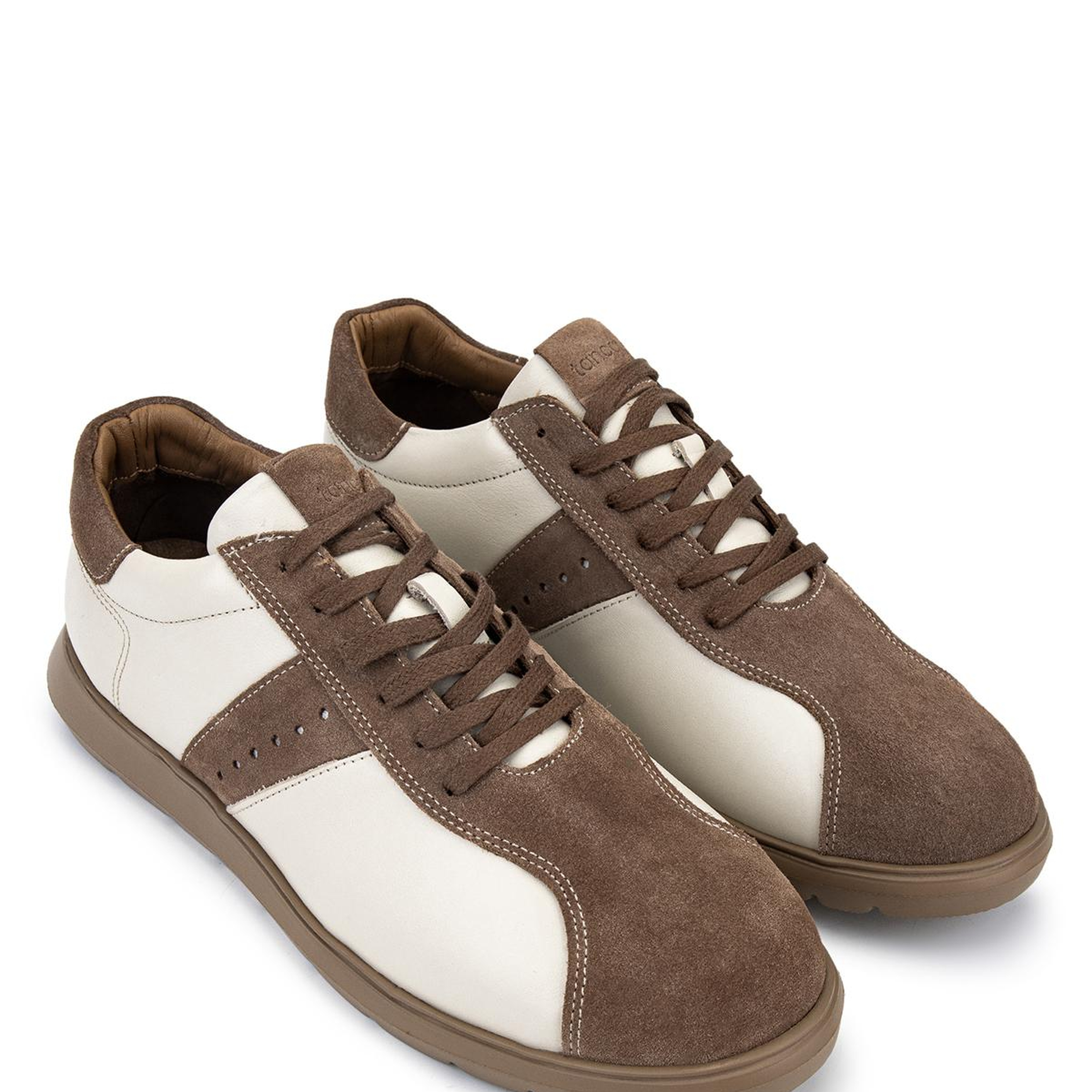 Tamer Tanca Erkek Hakiki Deri Bej Sneakers & Spor Ayakkabı