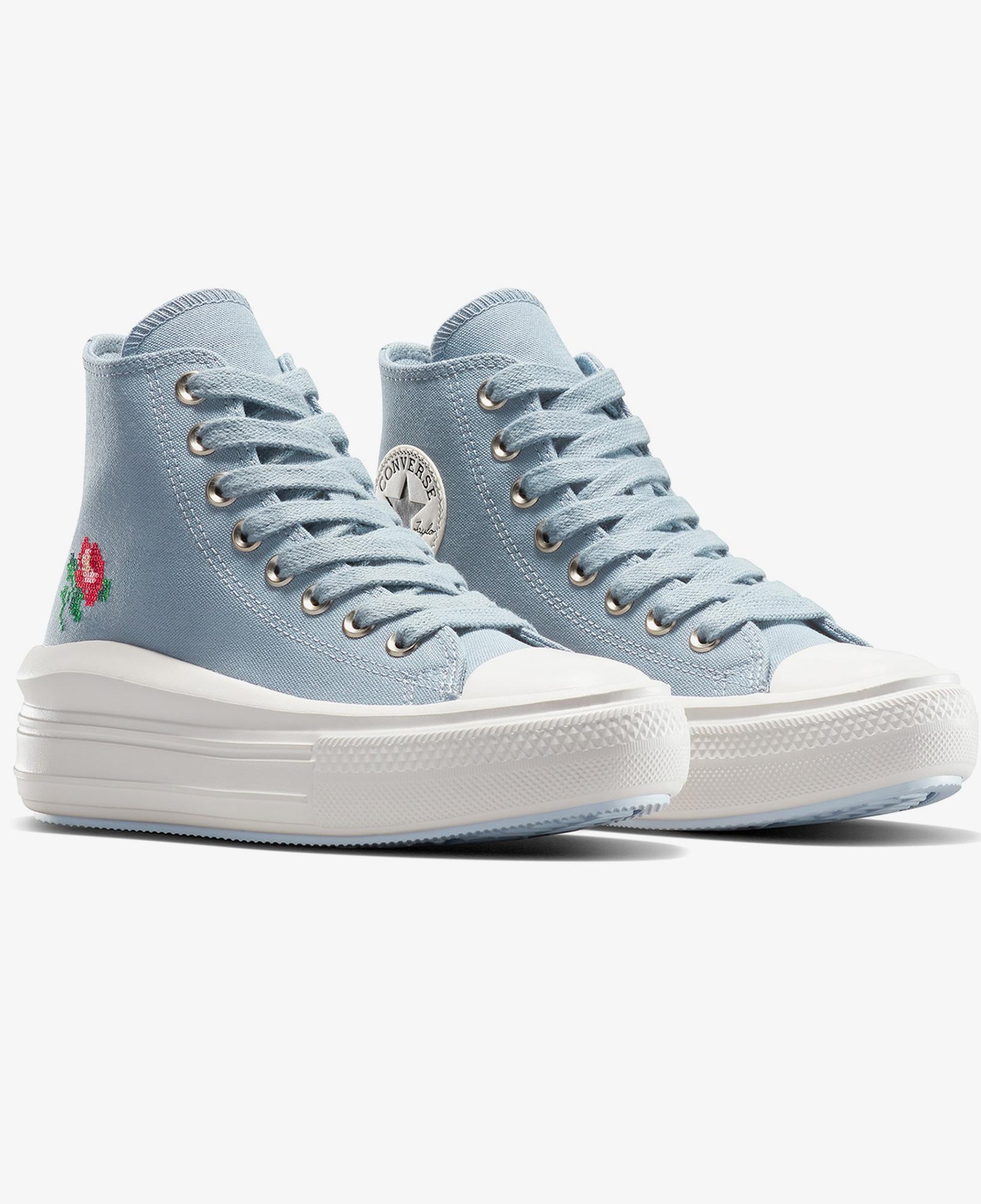 Converse Chuck Taylor All Star Motion Rose Kadın Mavi Platform Sneaker