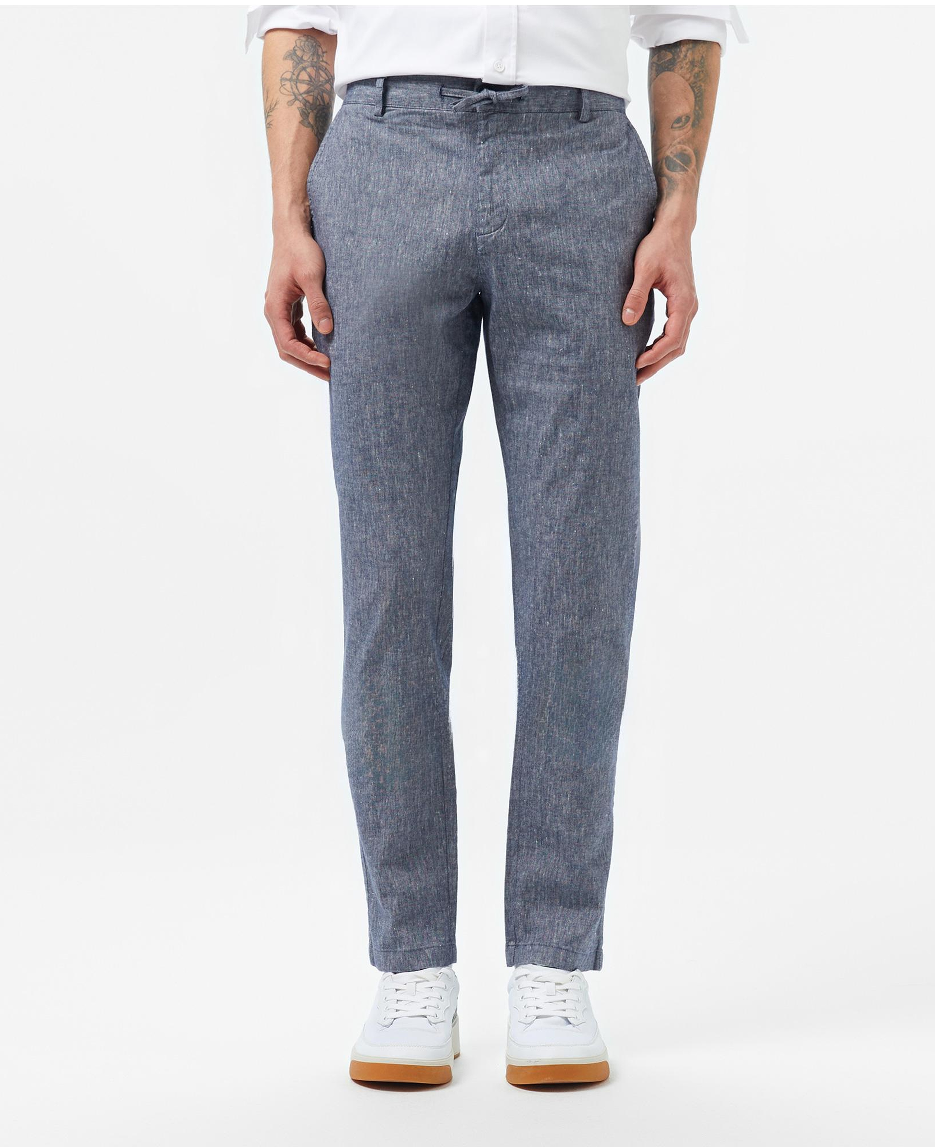 Erkek Slim Fit Lacivert Pantolon