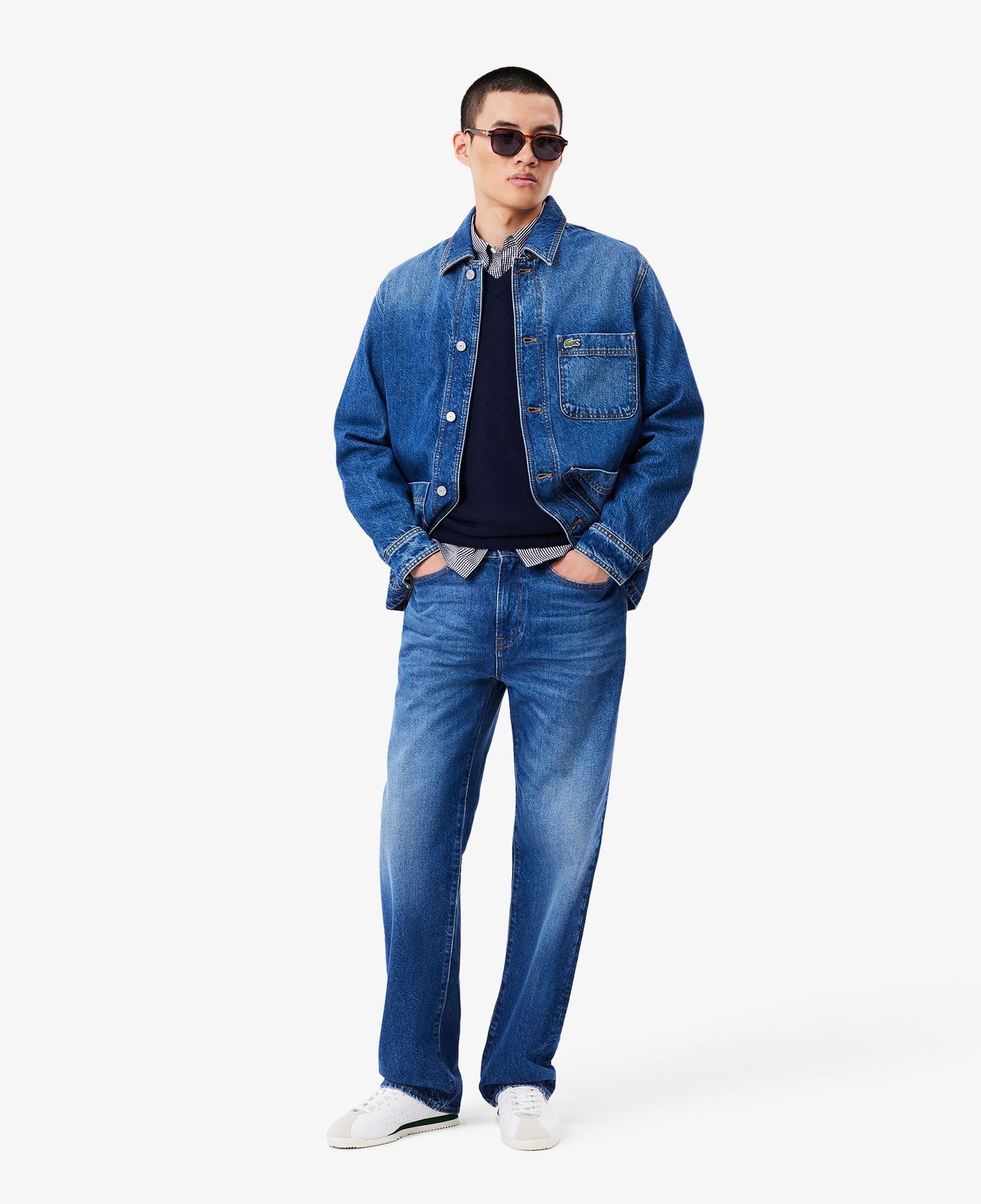 Erkek Straight Fit Lacivert Jean Pantolon