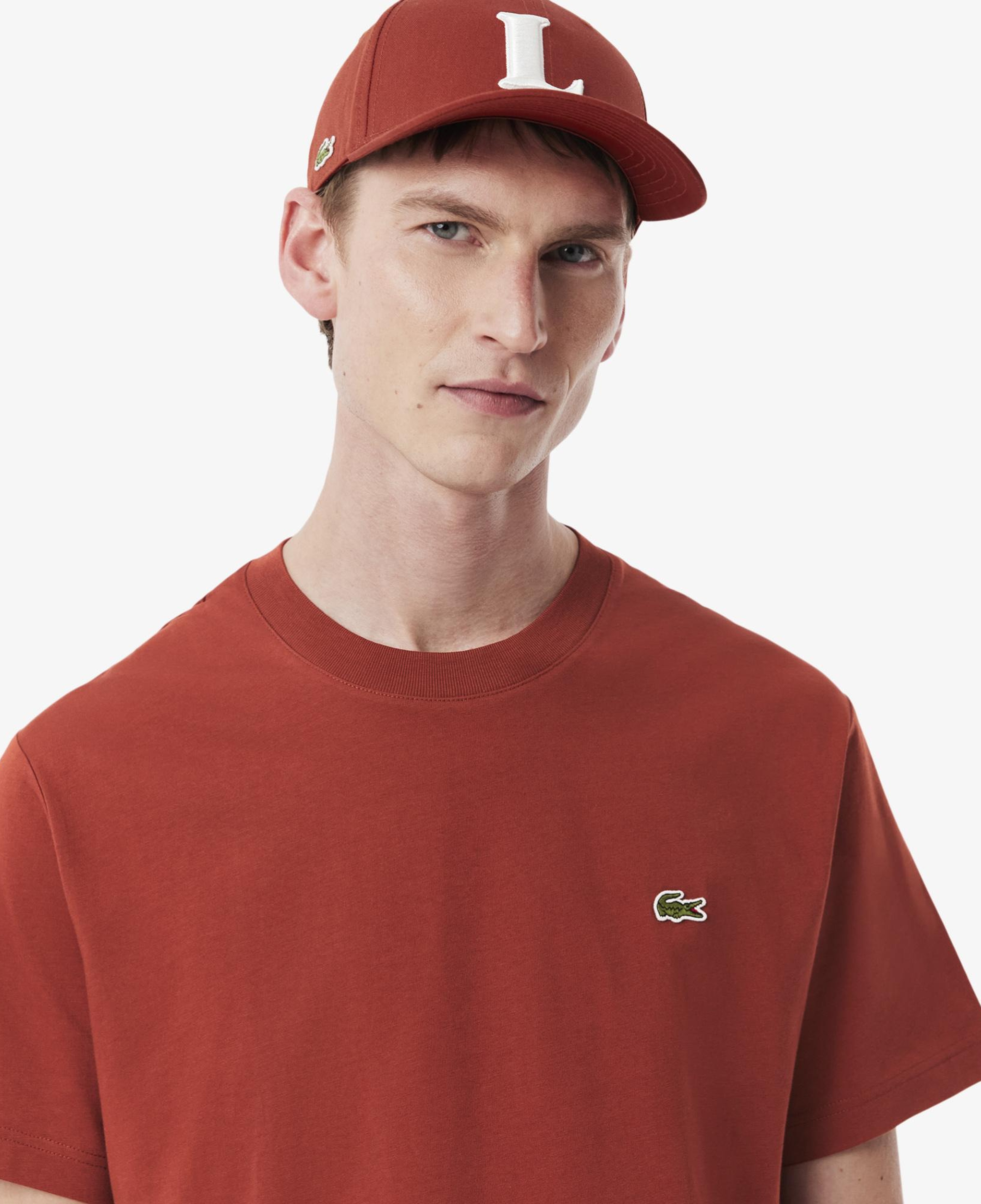 Erkek Classic Fit Bisiklet Yaka Koyu Kırmızı T-Shirt