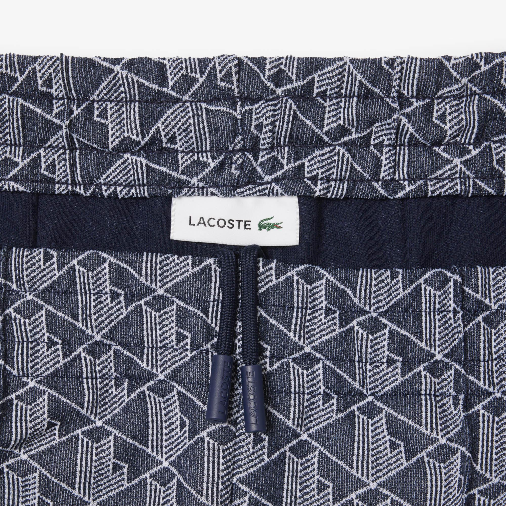 Lacoste Flare Fit Monogram Kadın Lacivert Eşofman Altı