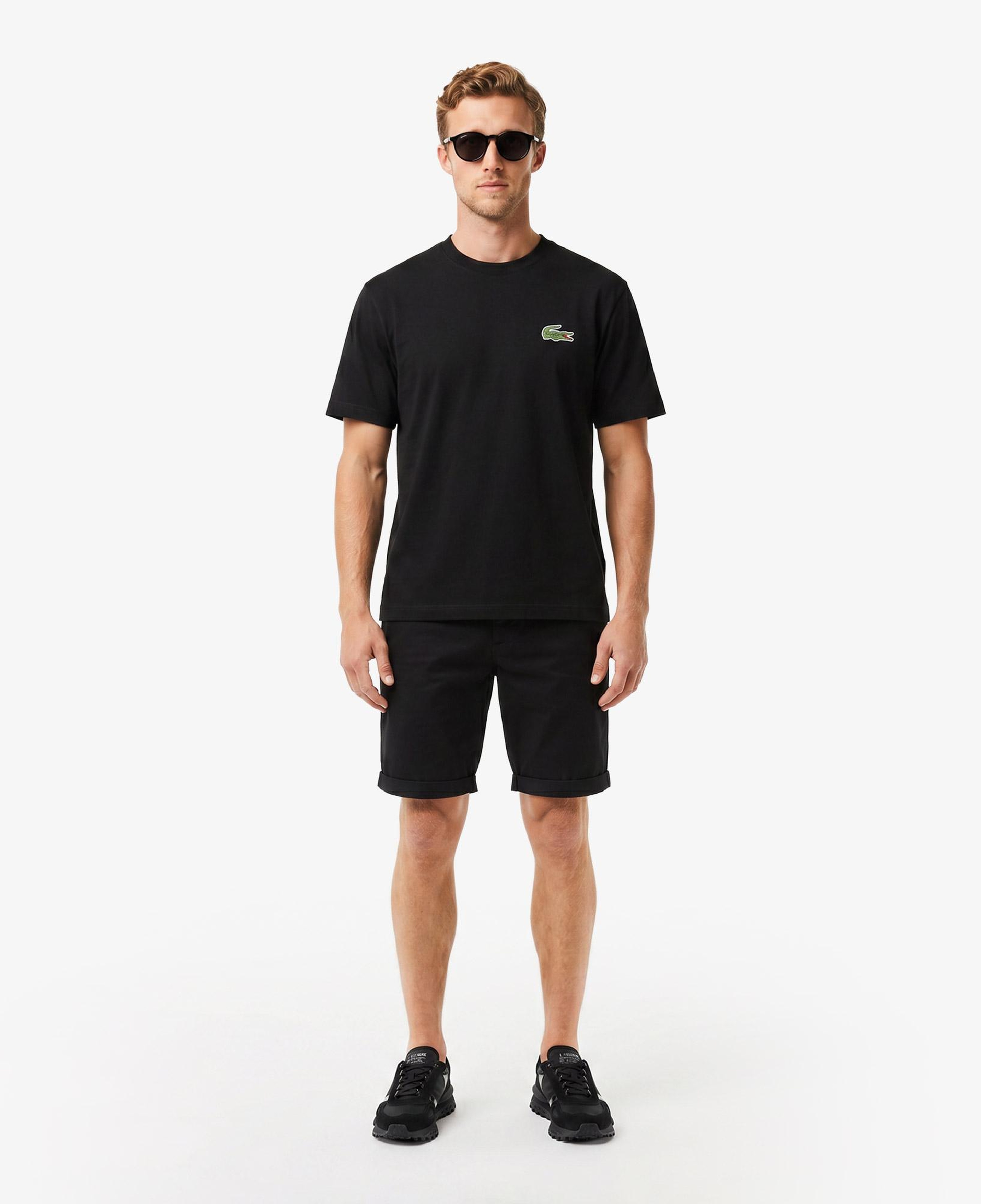 Unisex Loose Fit Bisiklet Yaka Organik Pamuk Siyah T-Shirt