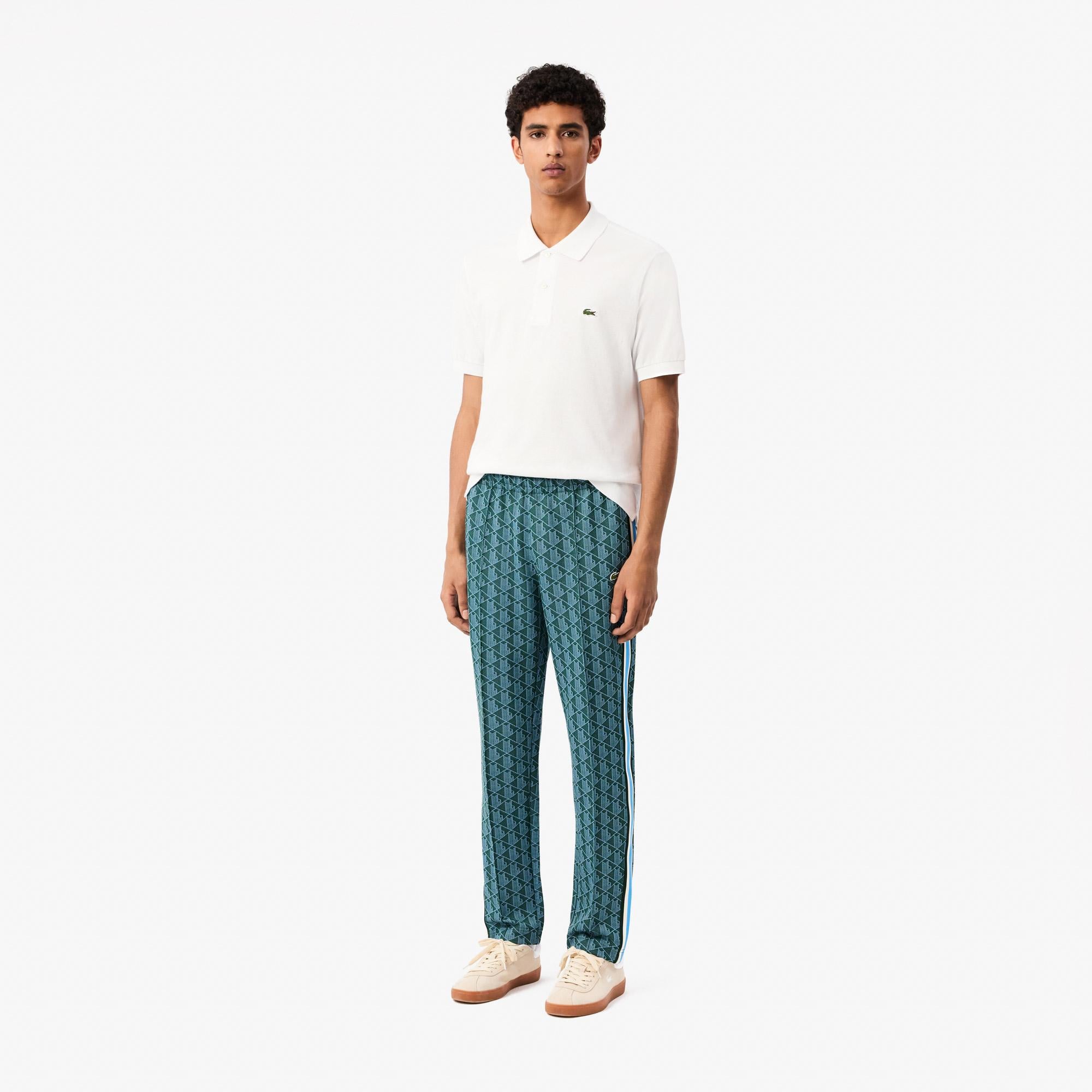 Lacoste Erkek Regular Fit Monogram Yeşil Eşofman Altı