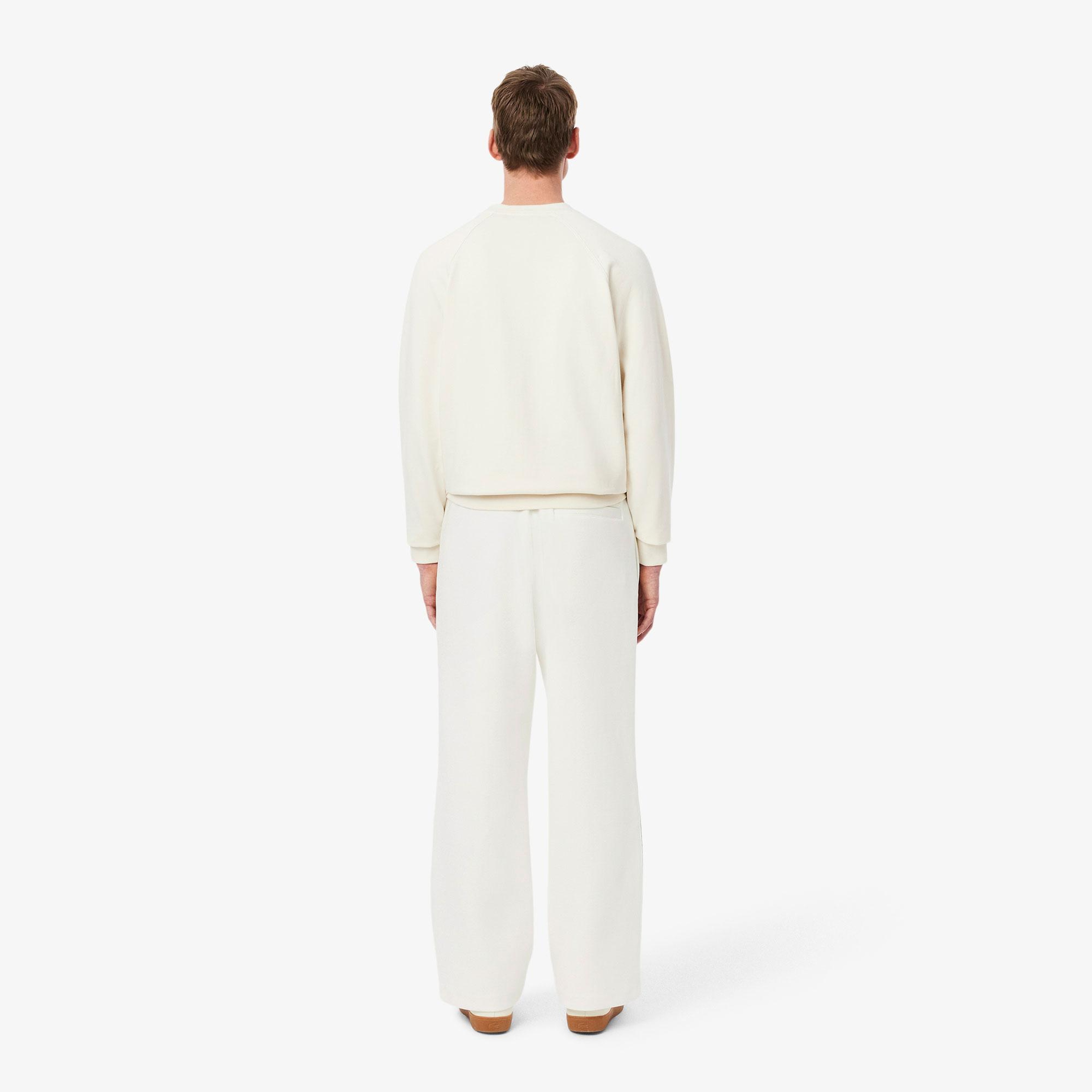 Erkek Loose Fit Beyaz Eşofman Altı