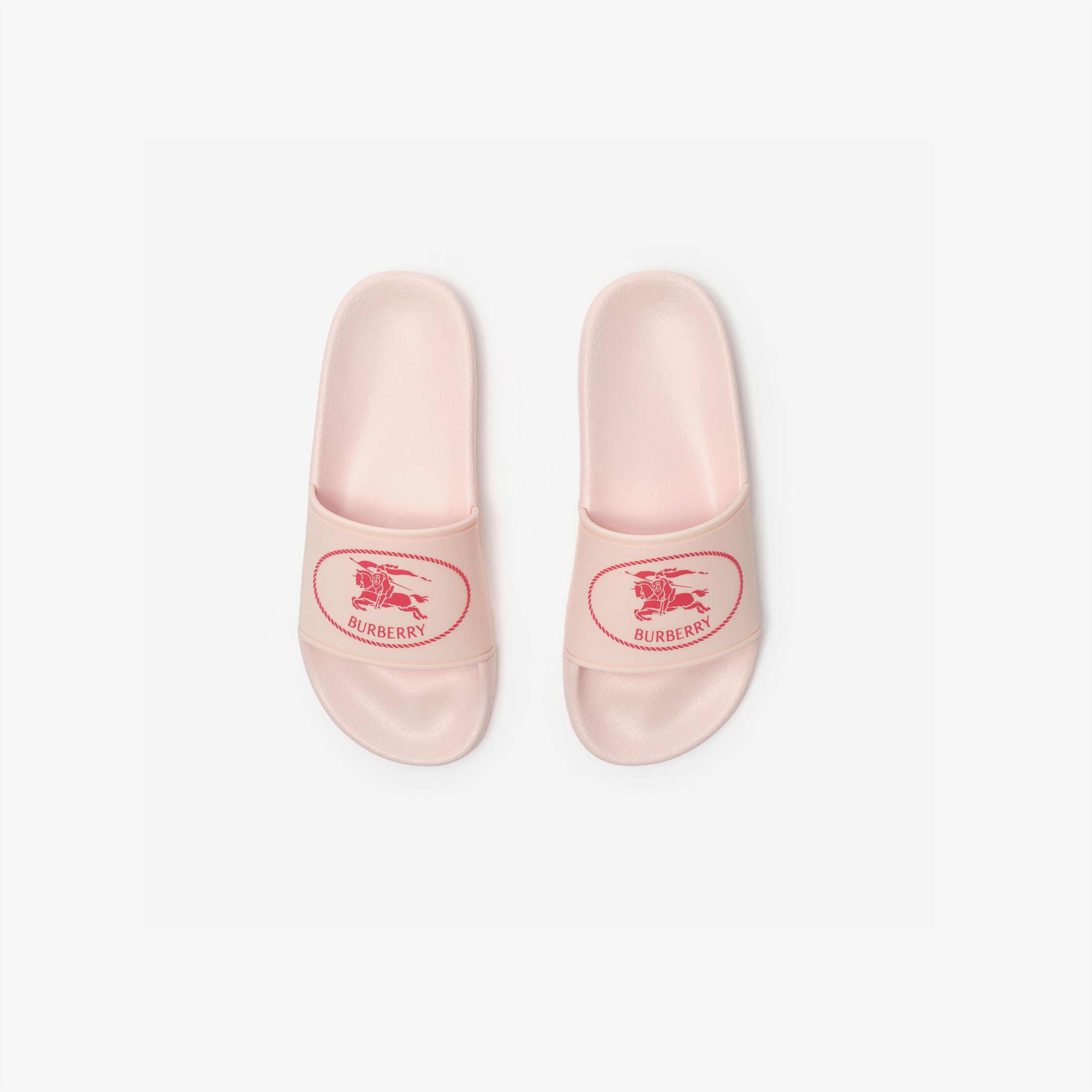Burberry Knight Stamp Çocuk Pembe Terlik