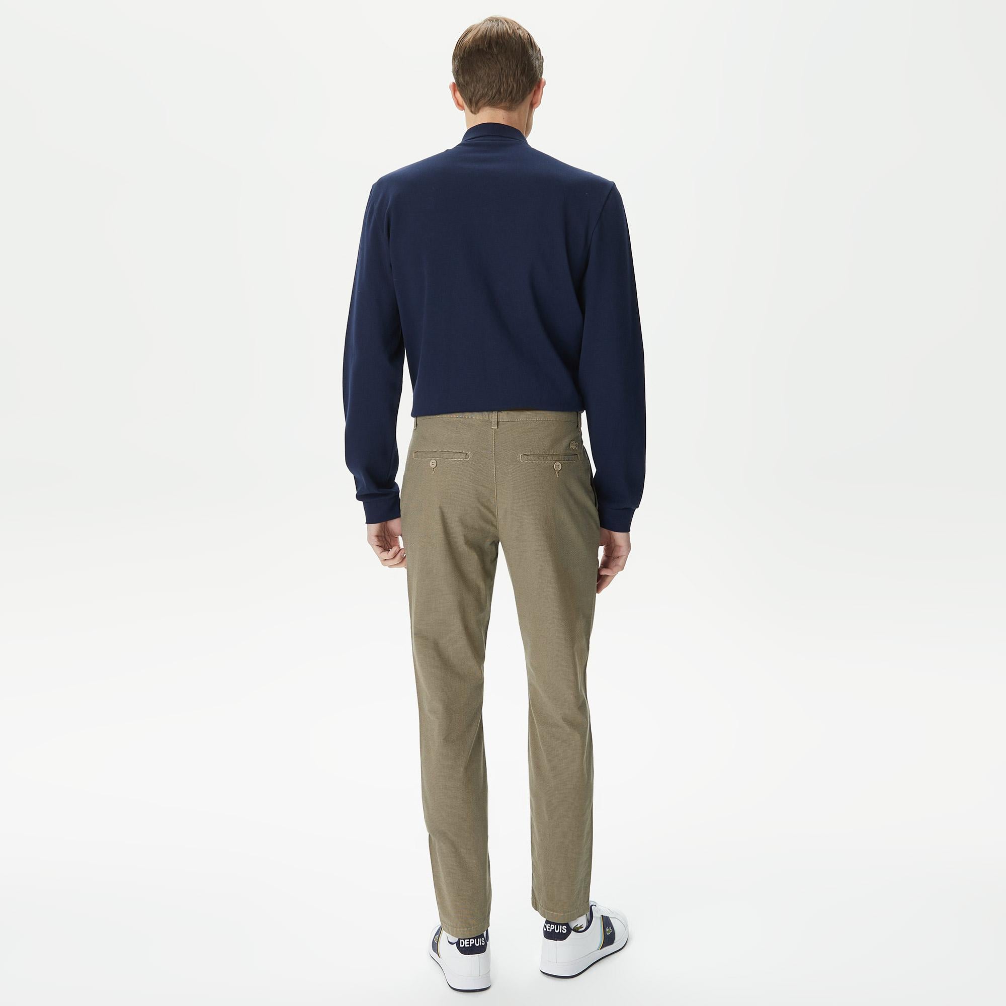 Erkek Slim Fit Chino Bej Pantolon